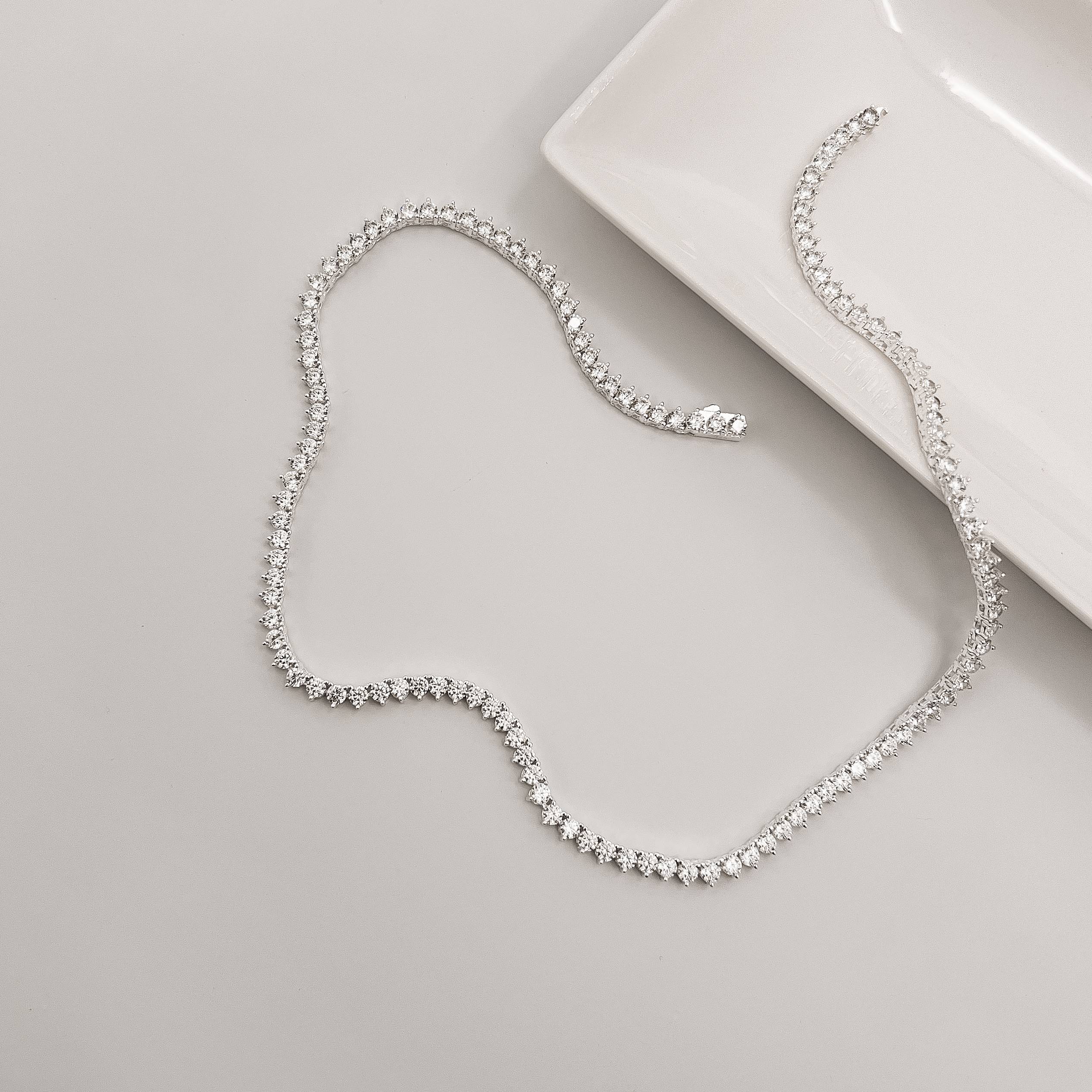 Colar Riviera 3 pontas 3mm 40cm