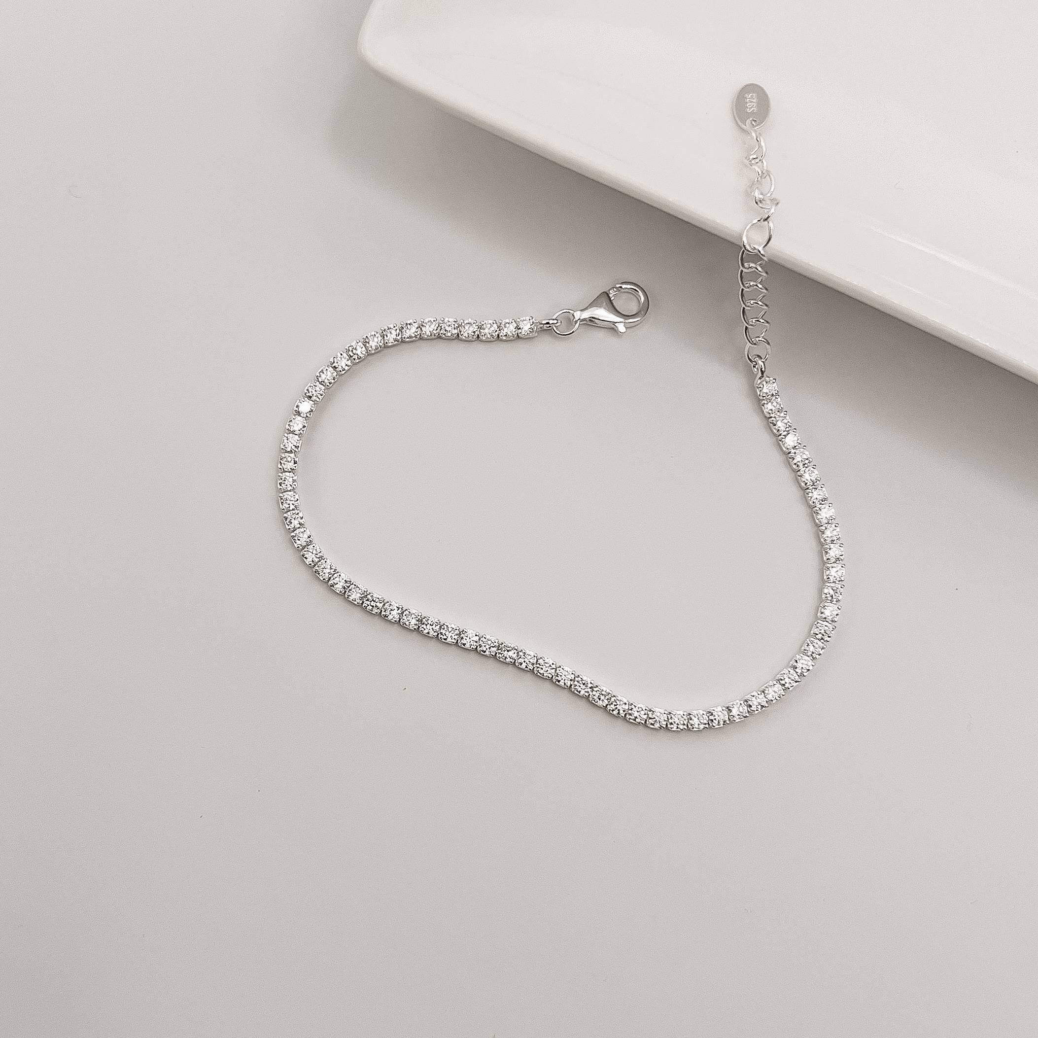 Imagem Pulseira Riviera cristal 2mm 15,5cm com alongadora