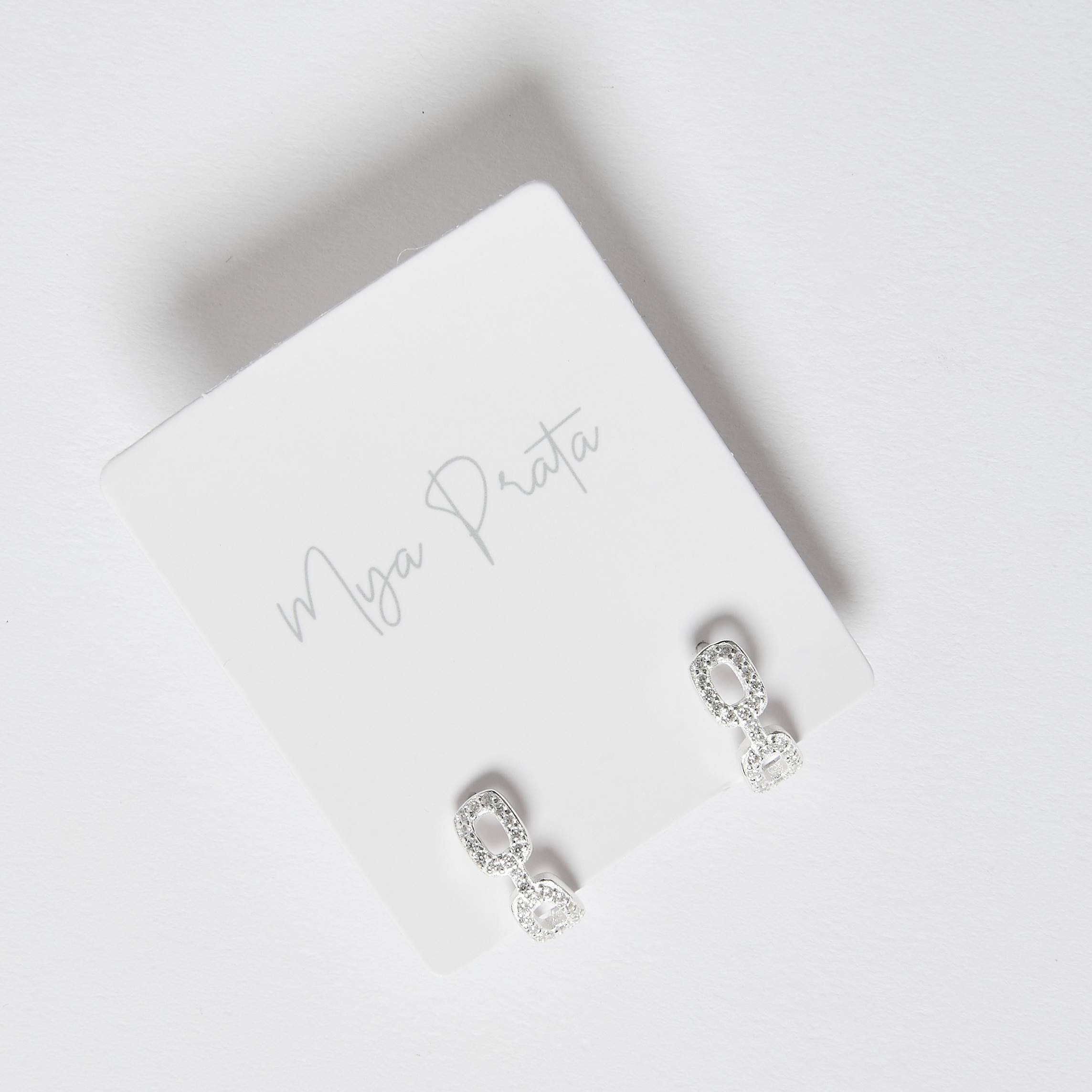 Argola click corrente cravejada 12mm