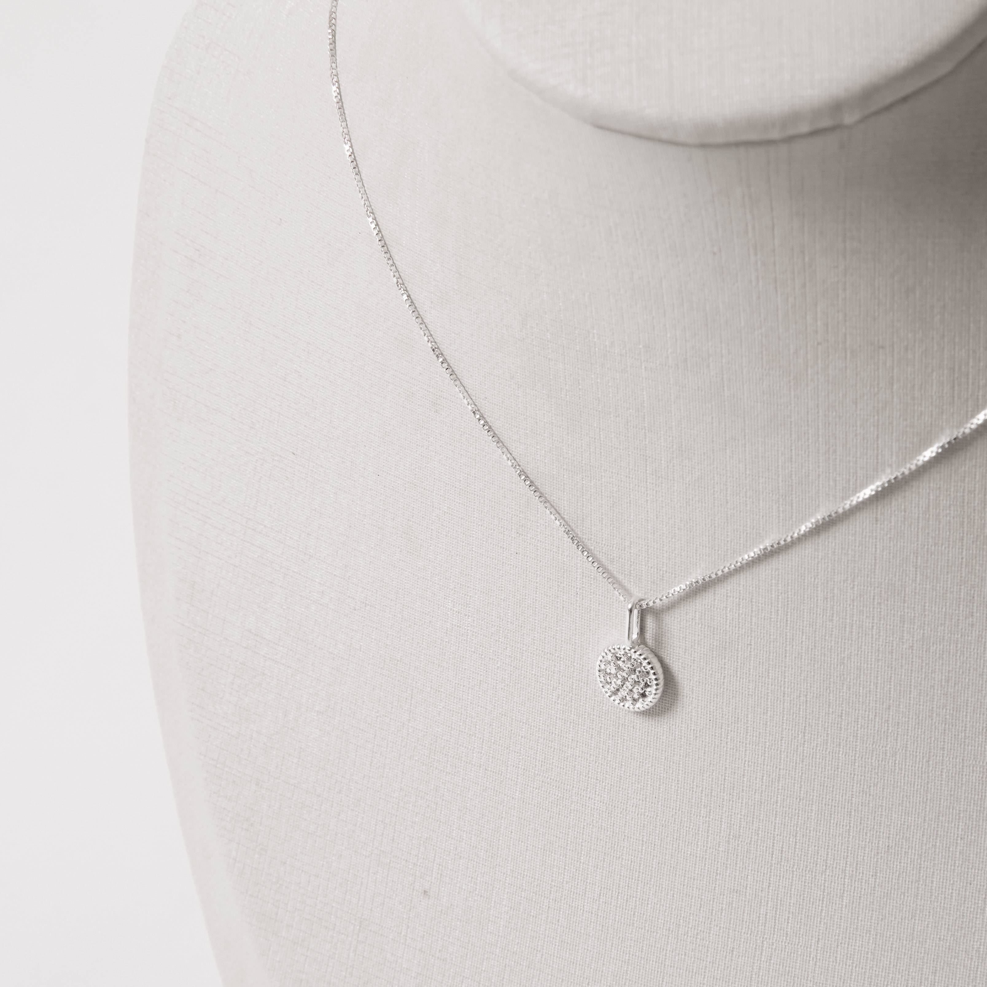 Imagem Secundária Conjunto brinco e colar botão cravejado 8mm 40cm