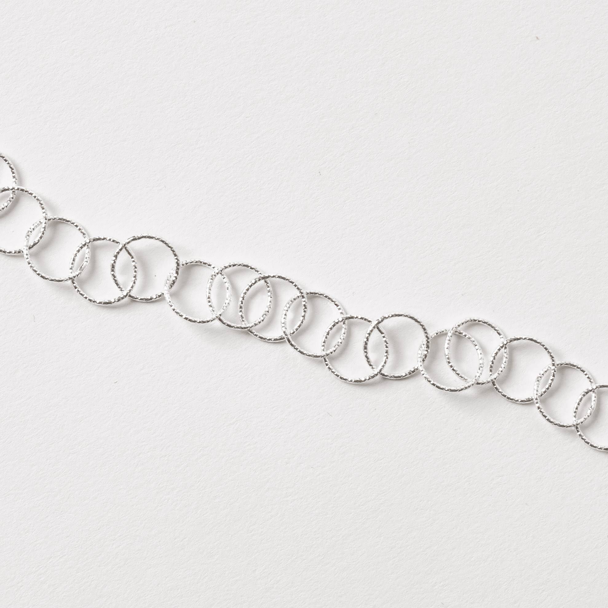 Imagem Pulseira corrente elo redondo facetado 10.6 19cm