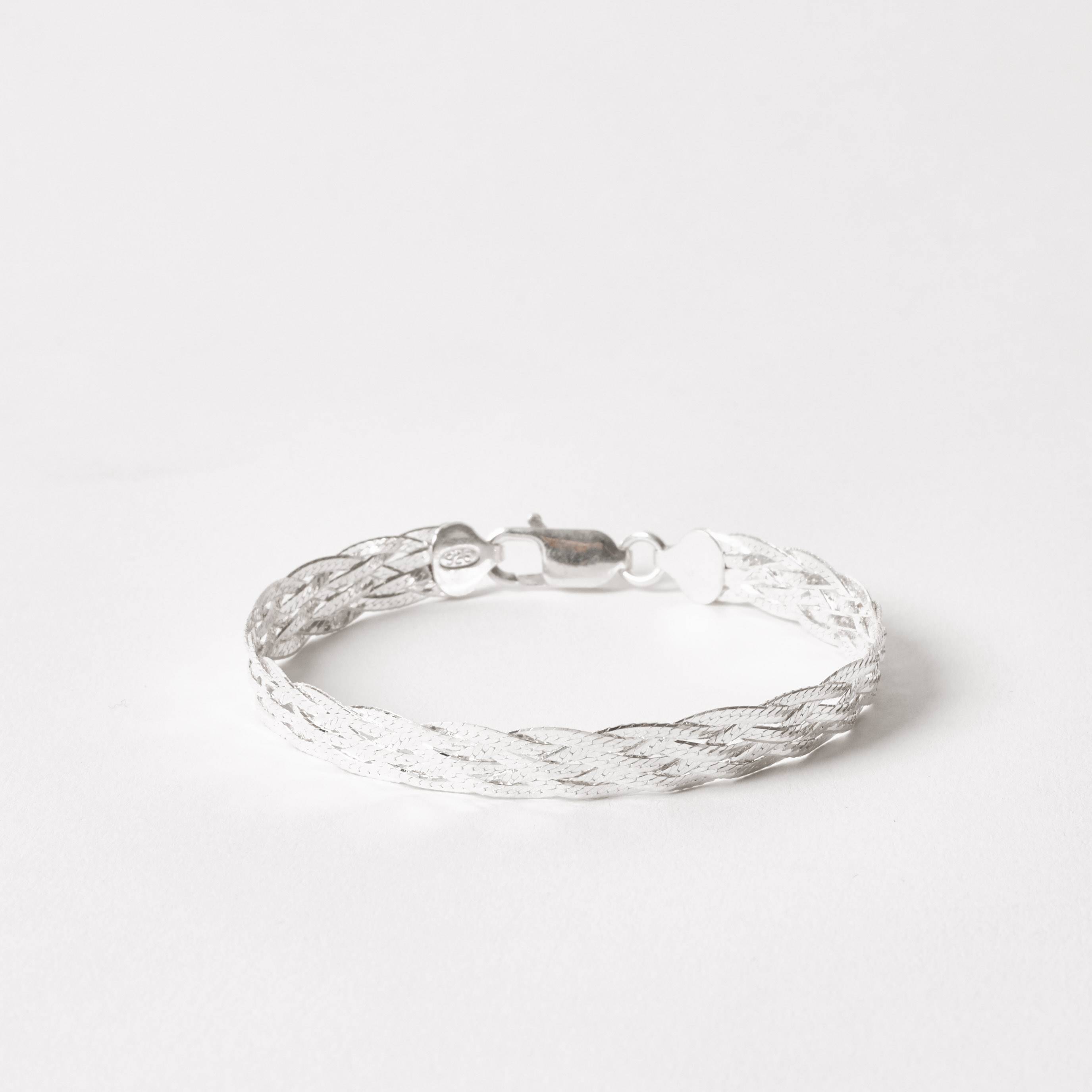 Imagem Pulseira corrente trança 4 fios 18,5cm