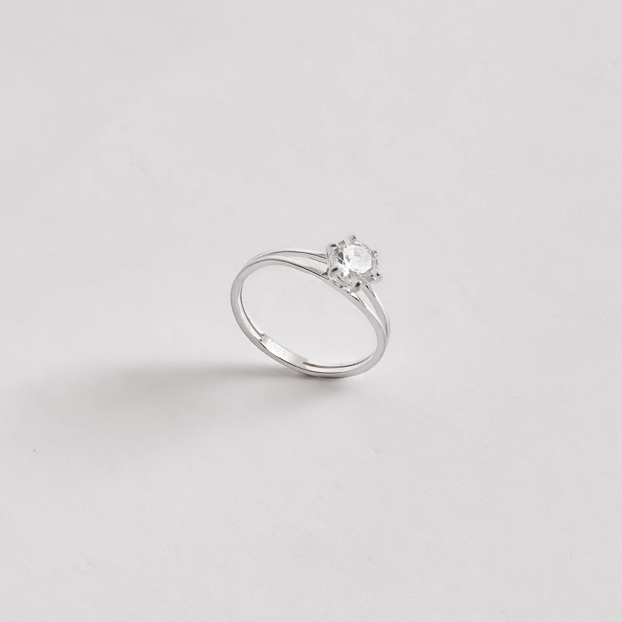 Imagem Secundária Anel fio duplo solitário 6mm