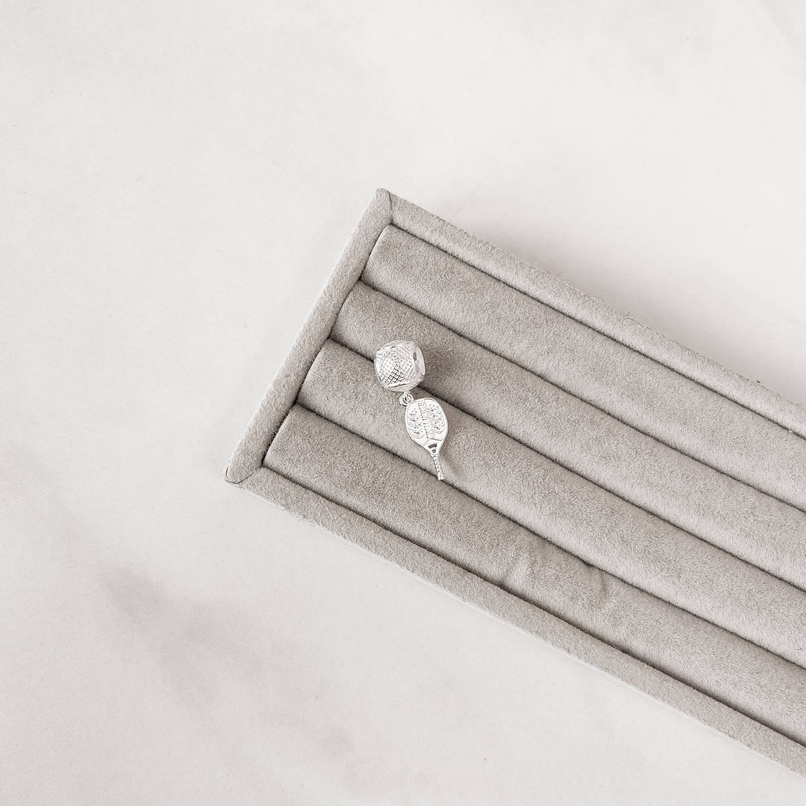 Imagem Secundária Berloque separador bola 3D pingente raquete beach tenis 14mm