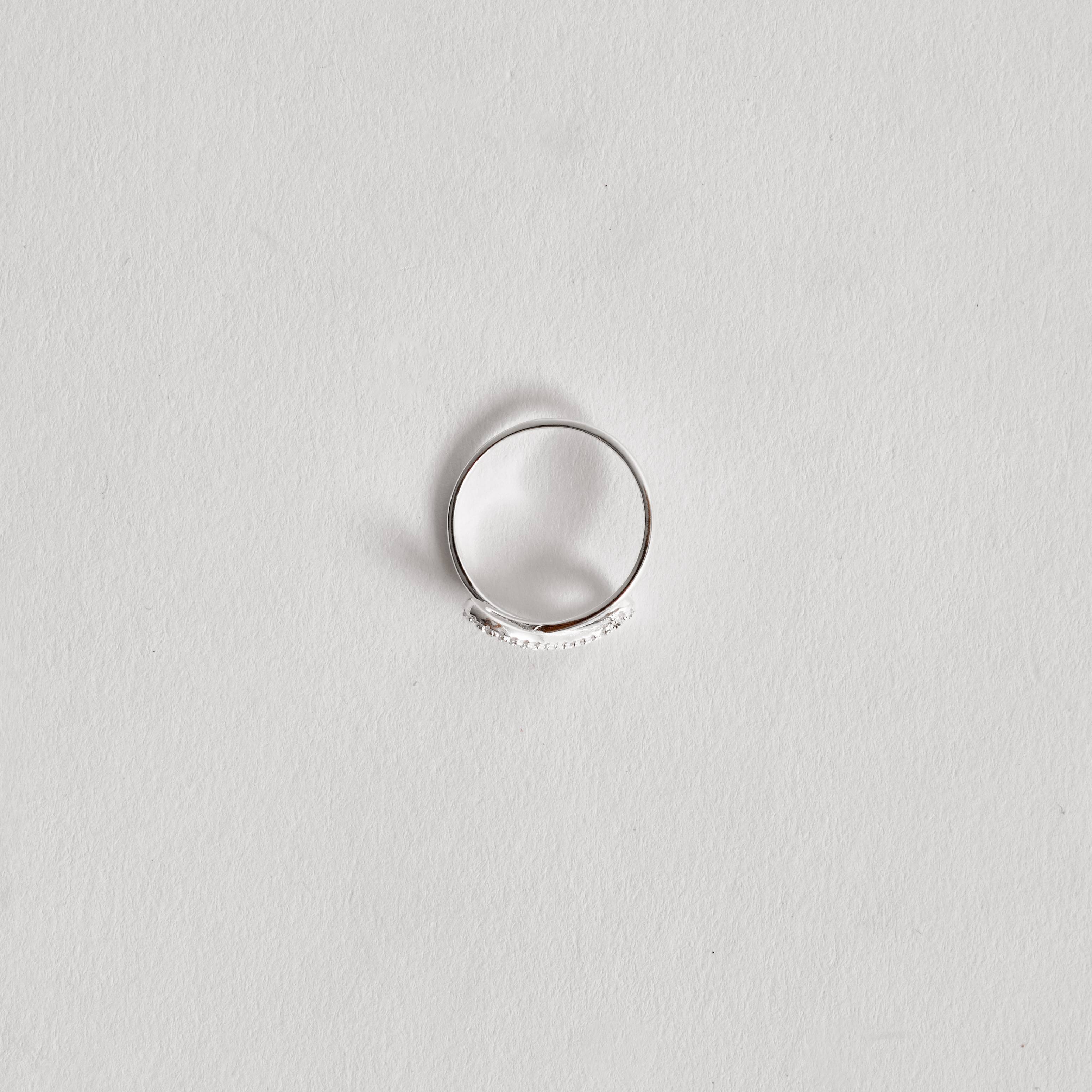 Imagem Secundária Anel 2 fios com infinito cravejado