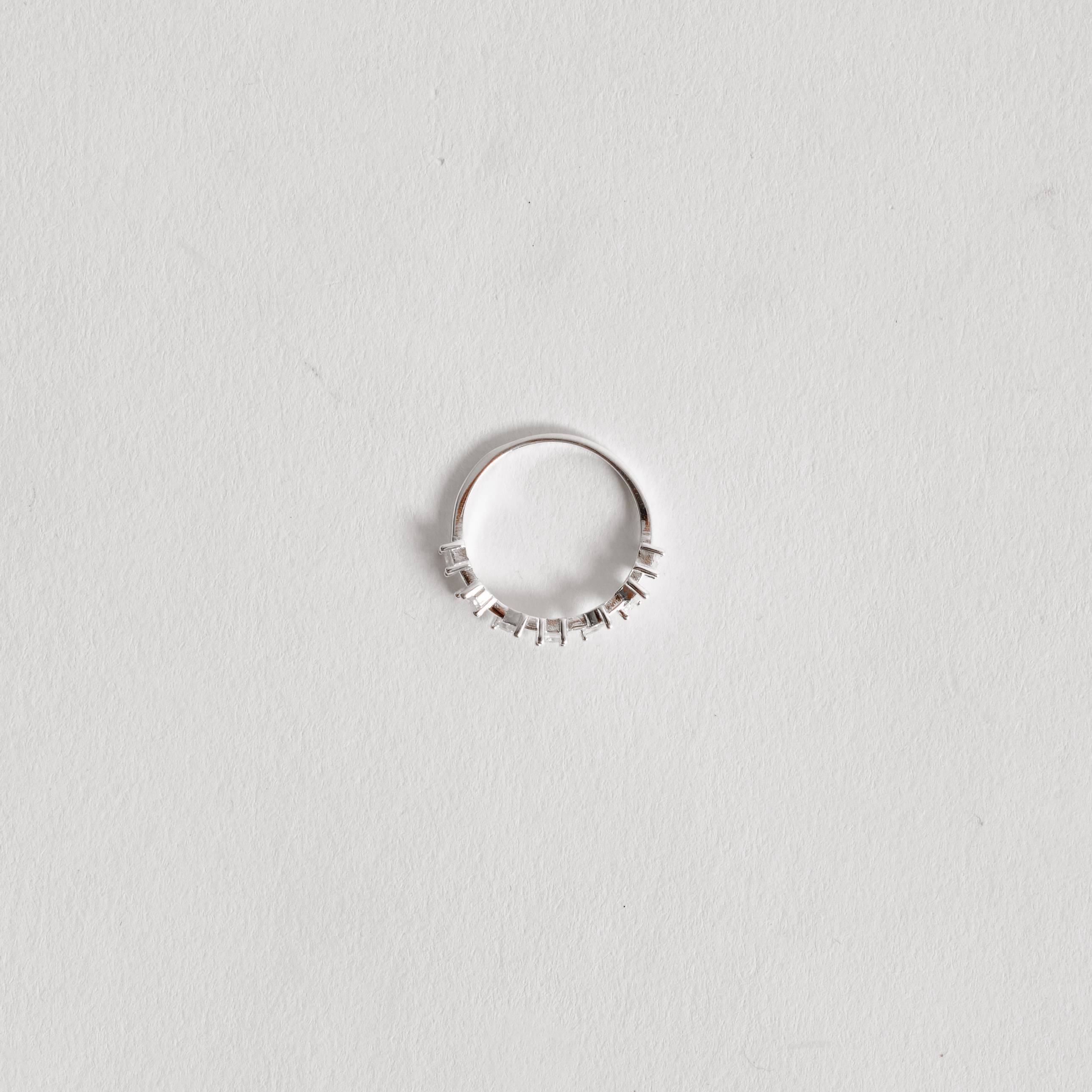 Imagem Secundária Anel zircônias quadrada, gota e navete