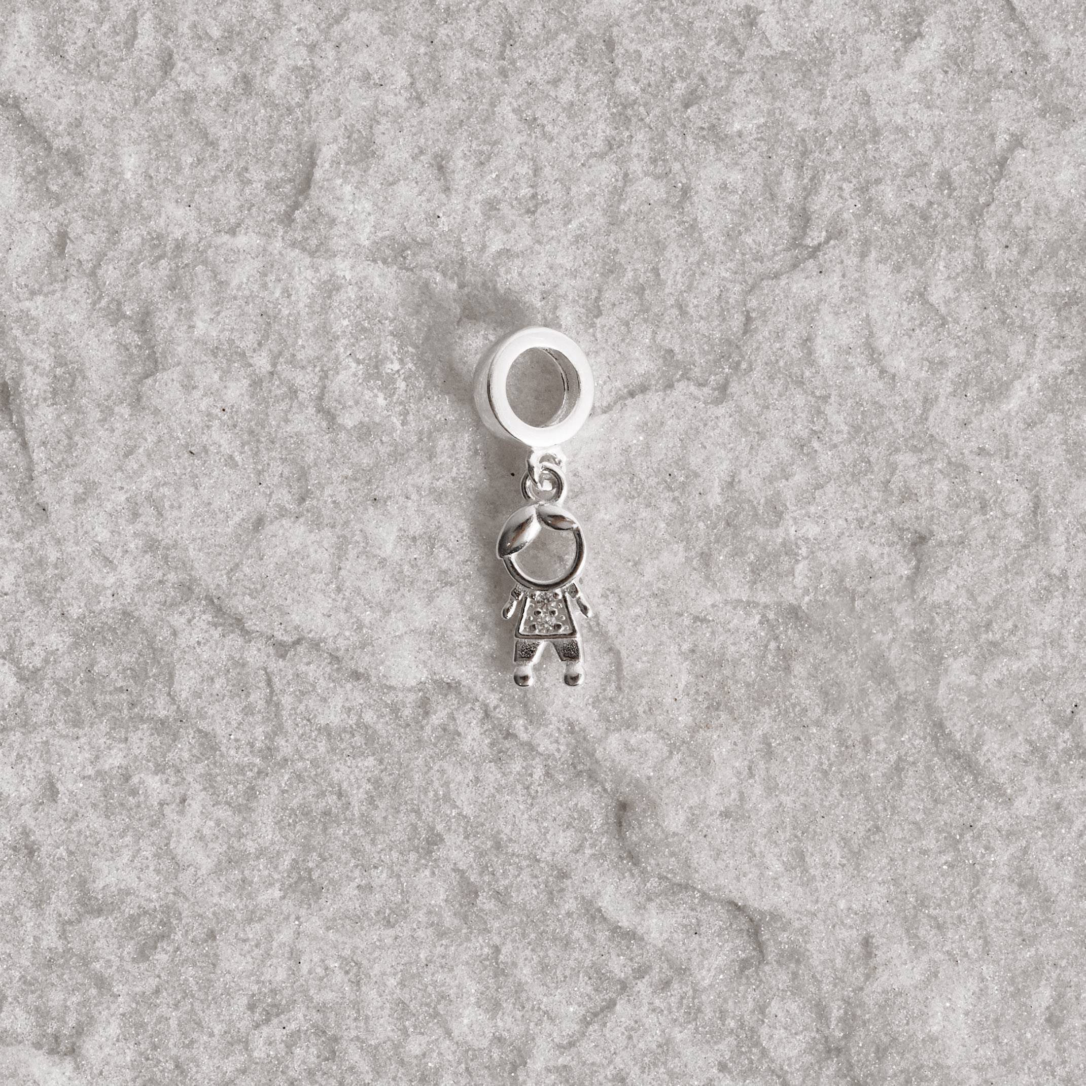 Imagem Berloque pingente menino detalhe cravejado 12mm