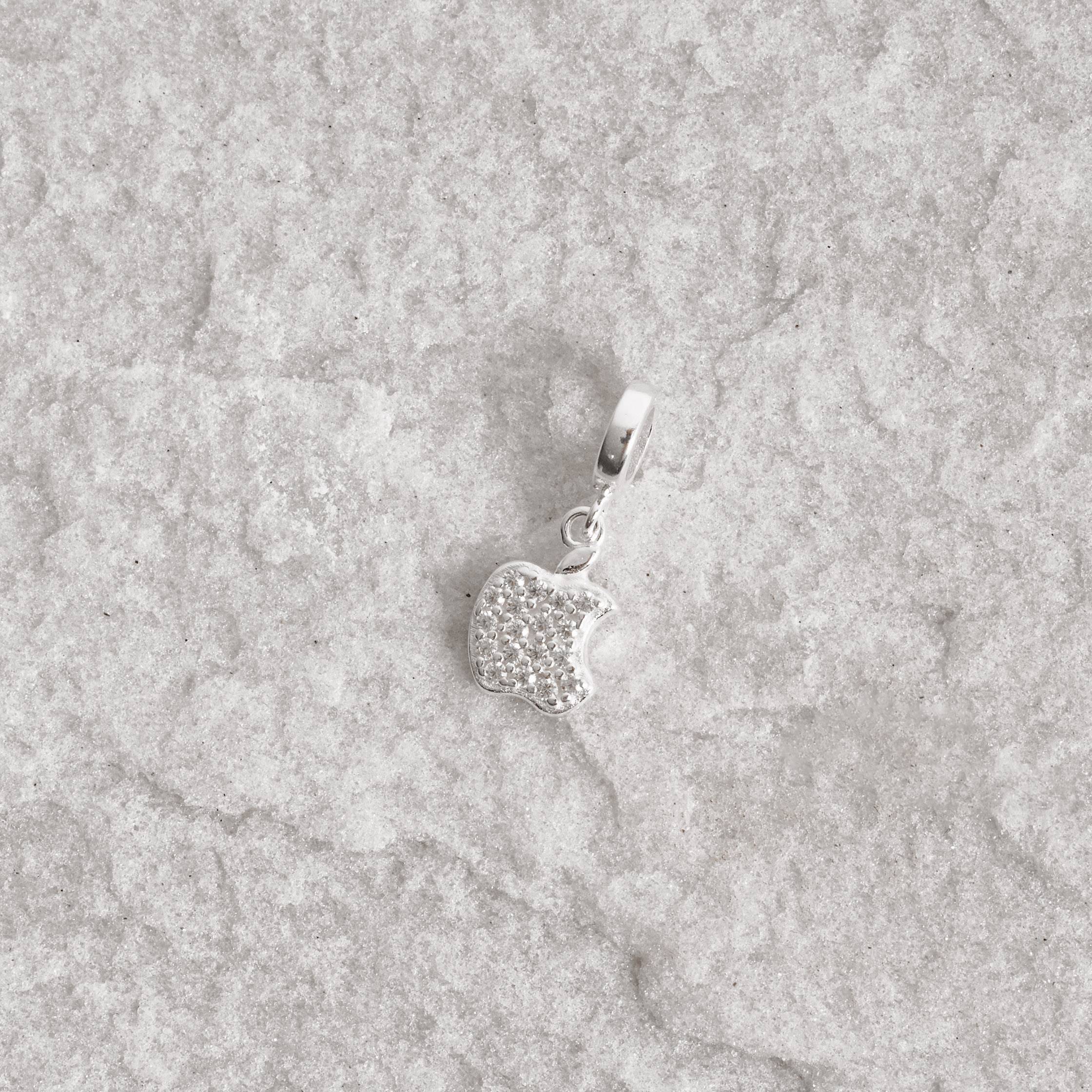 Imagem Secundária Berloque pingente maçã cravejada 10mm