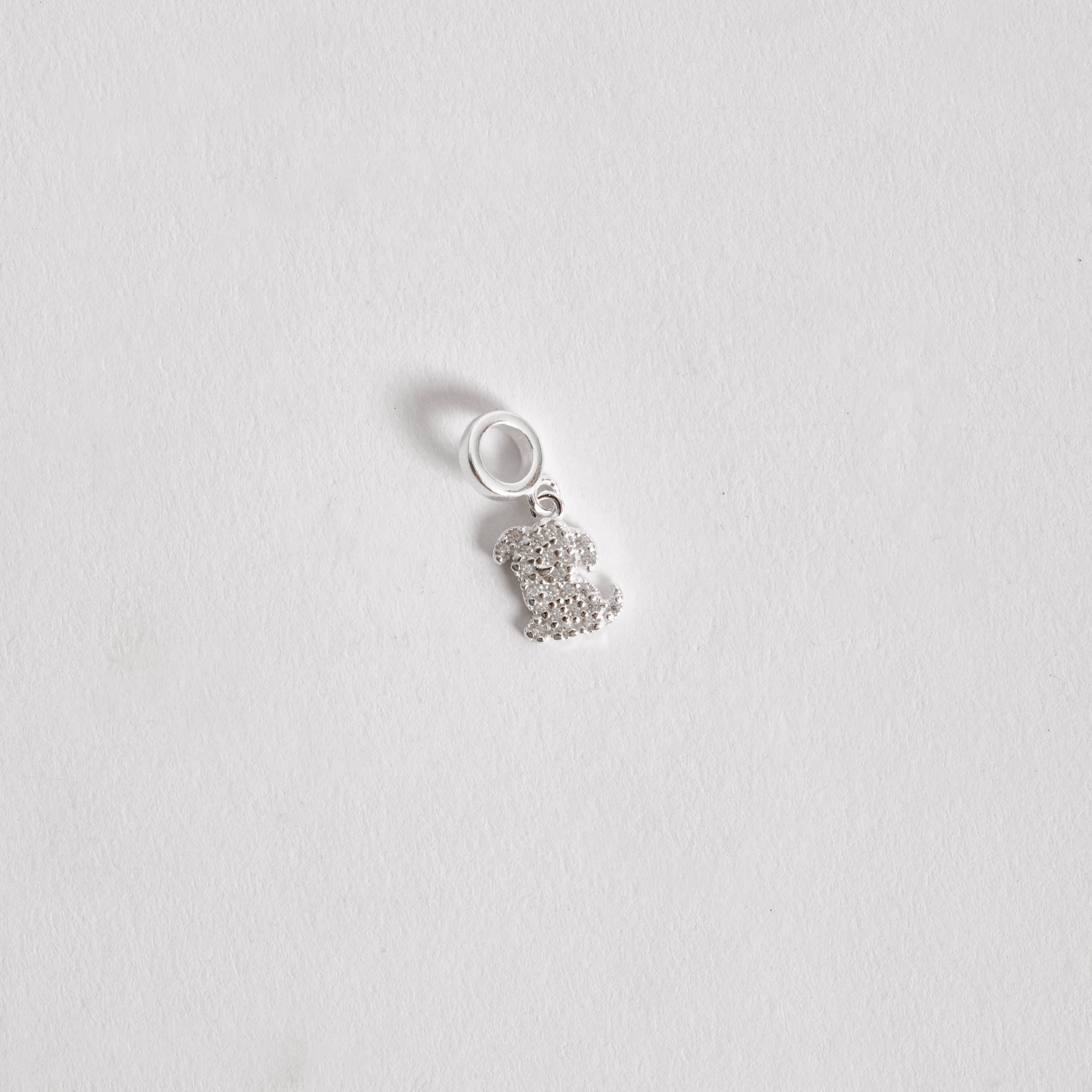 Imagem Berloque pingente cachorro cravejado 9mm