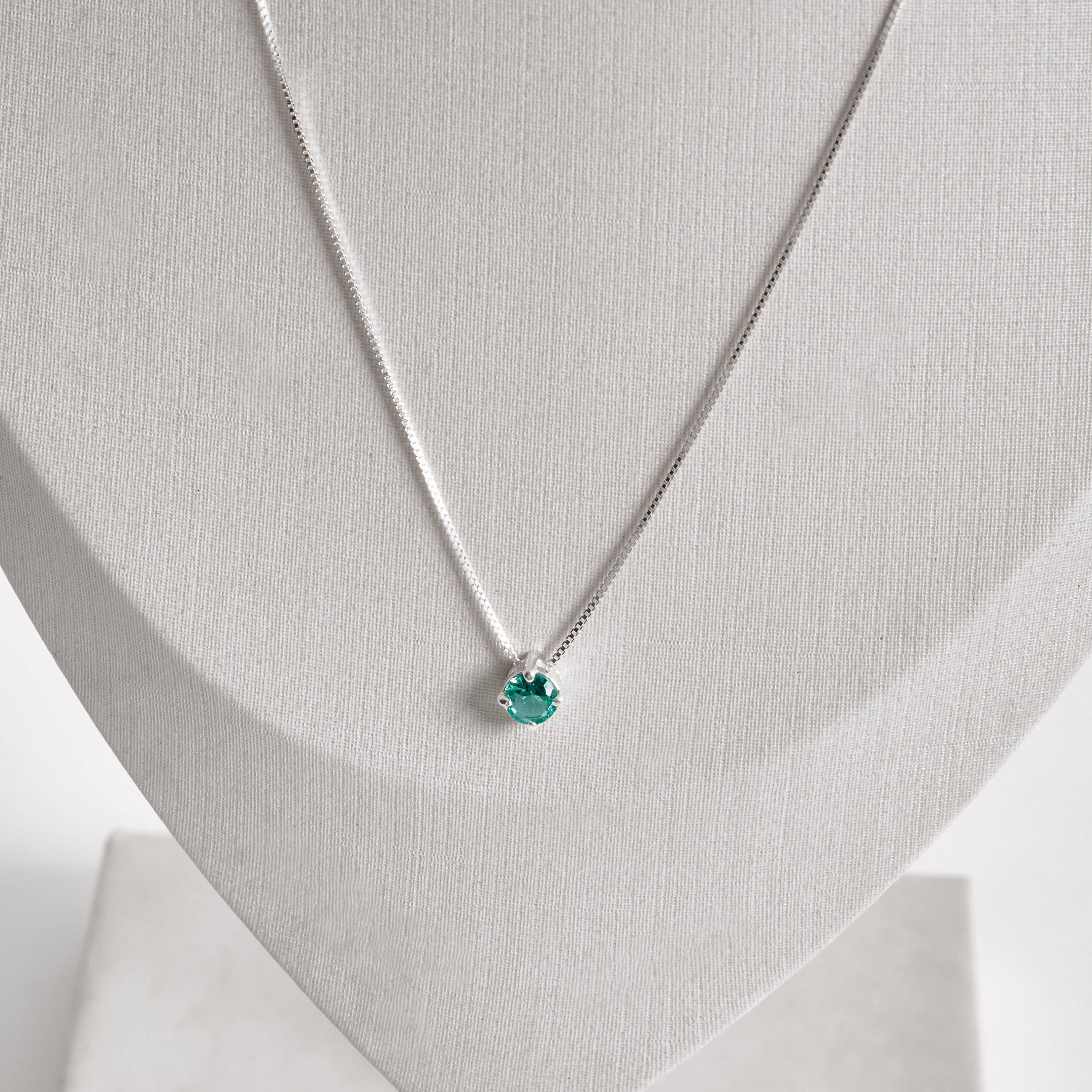 Imagem Colar zircônia redonda acqua 5mm 40cm