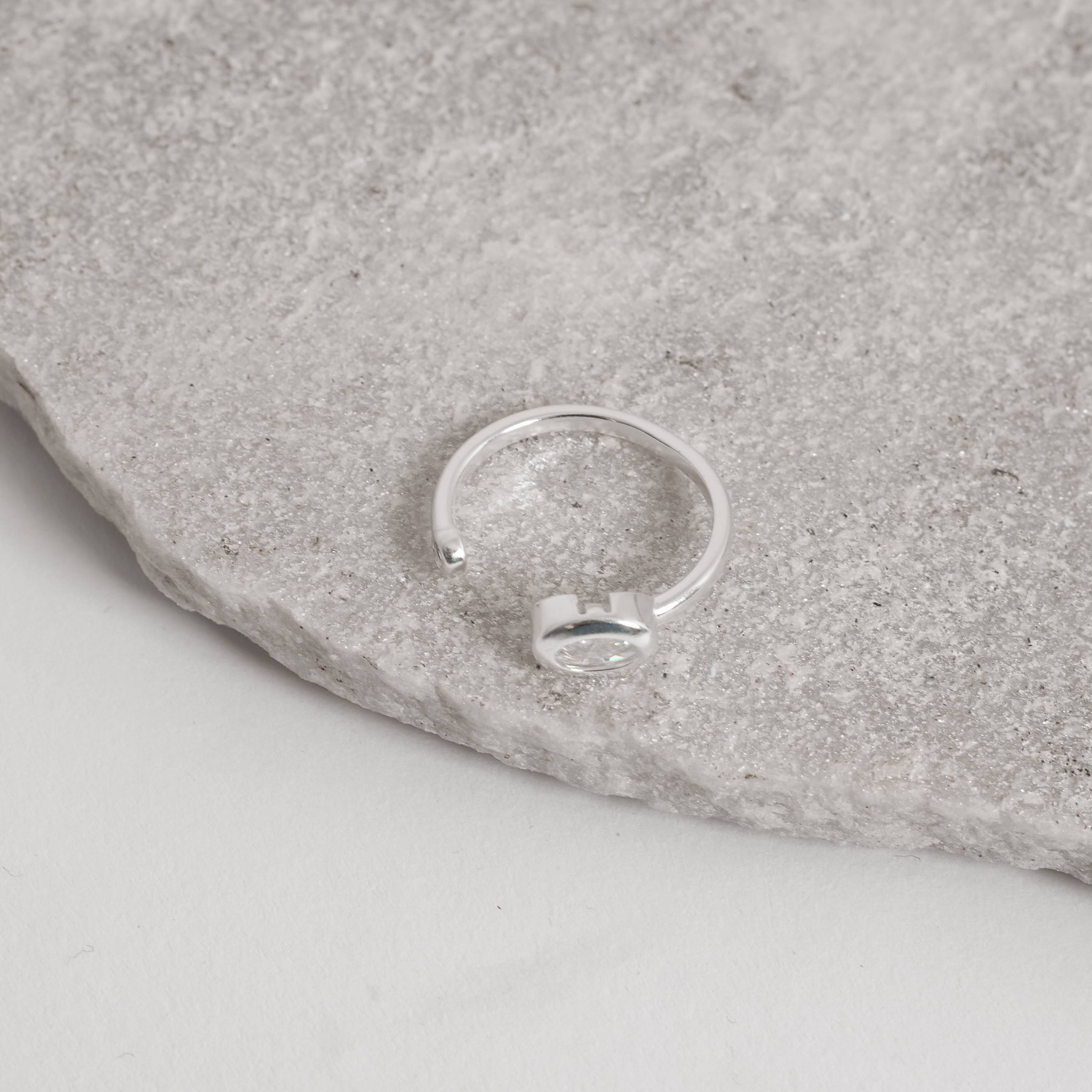 Imagem Secundária Anel zircônias oval e redonda regulável P