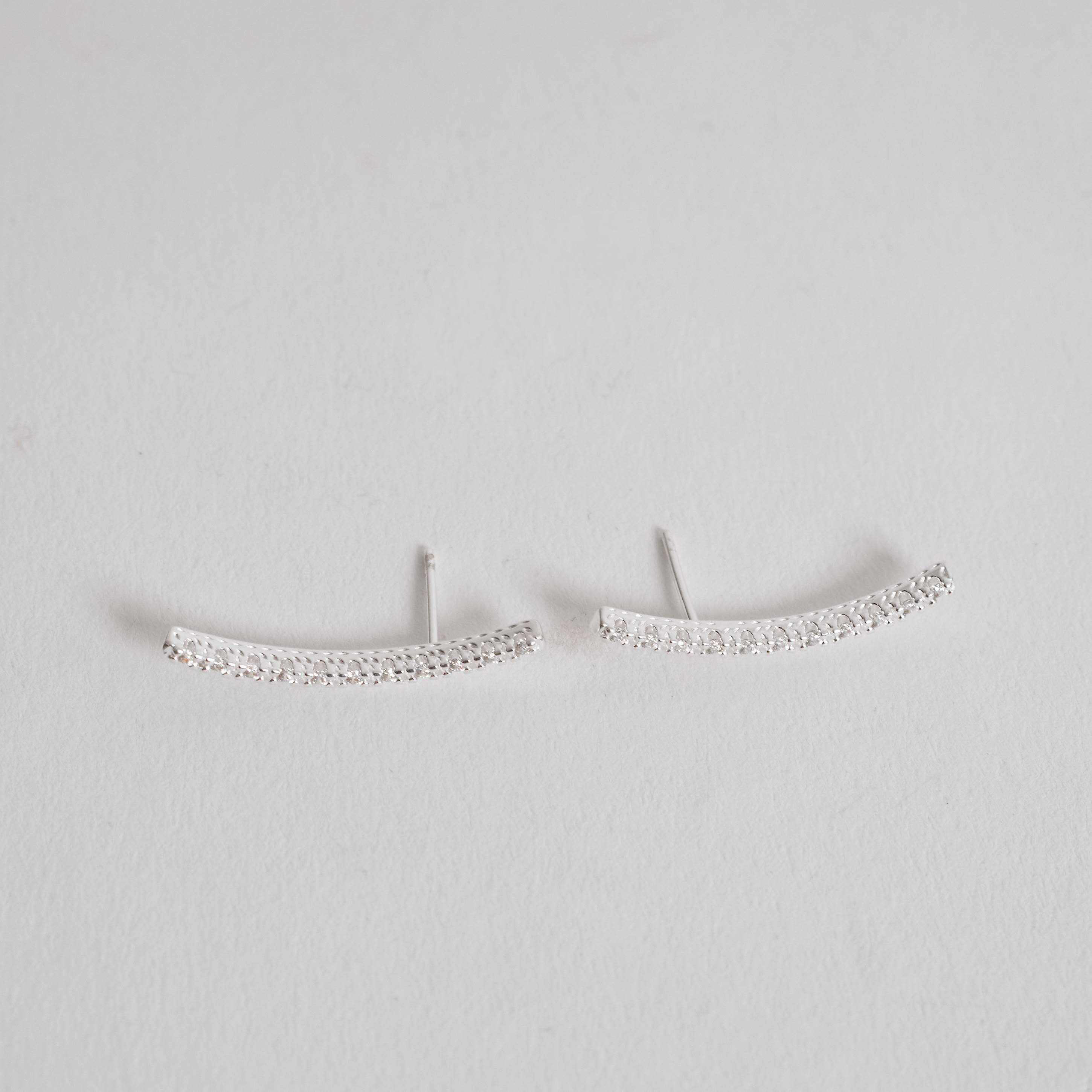 Imagem Secundária Brinco curva cravejada 27mm