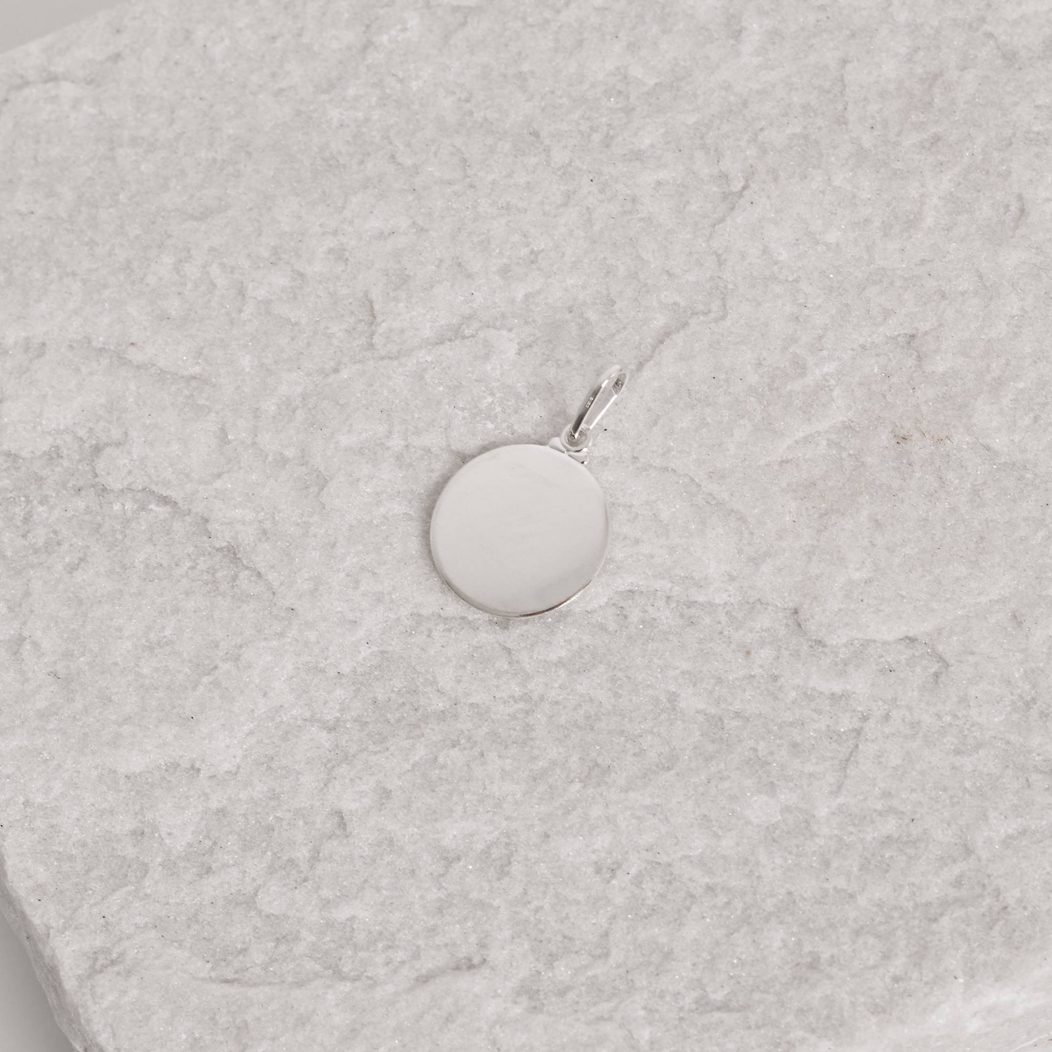 Pingente medalha lisa 15mm