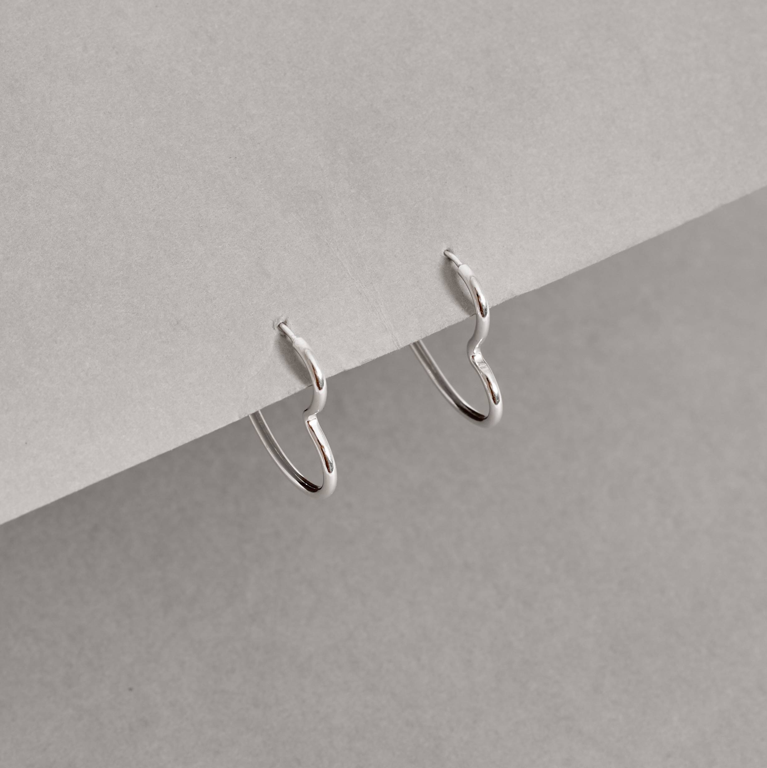 Argola coração 21mm tradicional