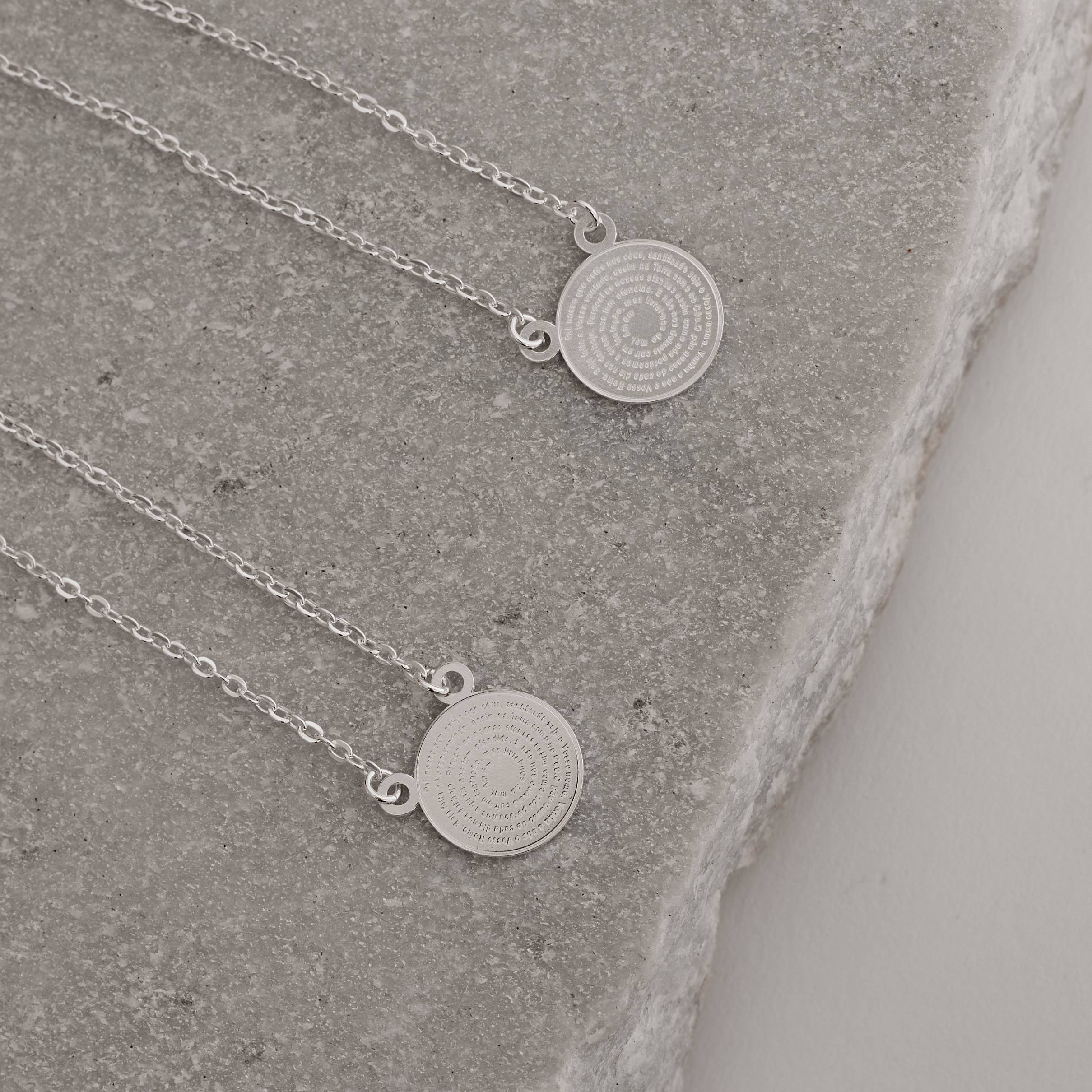 Imagem Secundária Escapulário medalhas Pai Nosso corrente cadeado 65cm