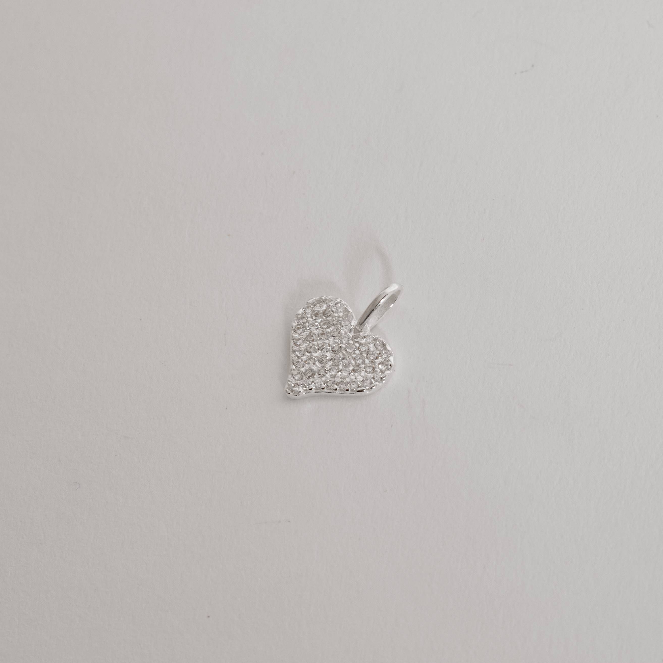 Imagem Secundária Pingente coração todo cravejado cristal 13mm