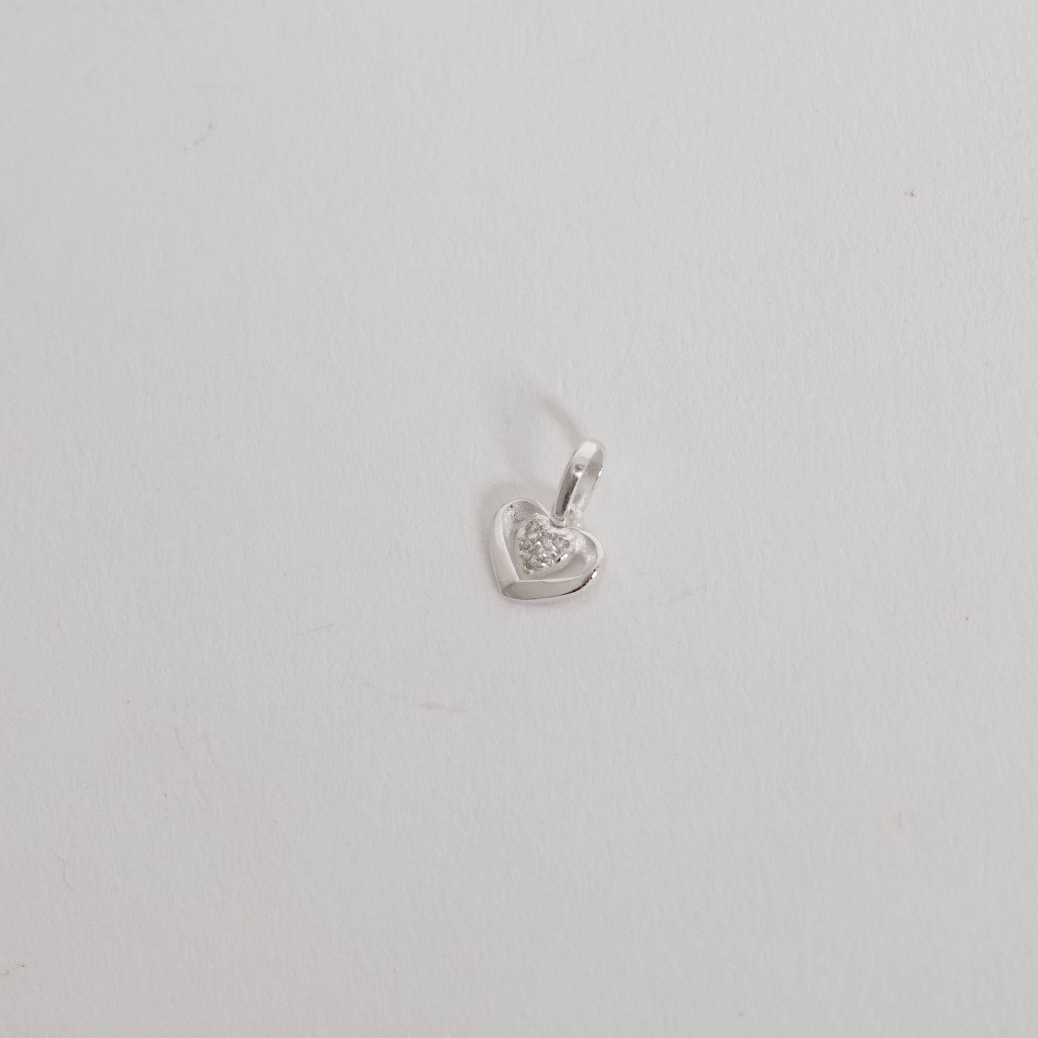 Imagem Pingente 2 corações com cravejado 8mm