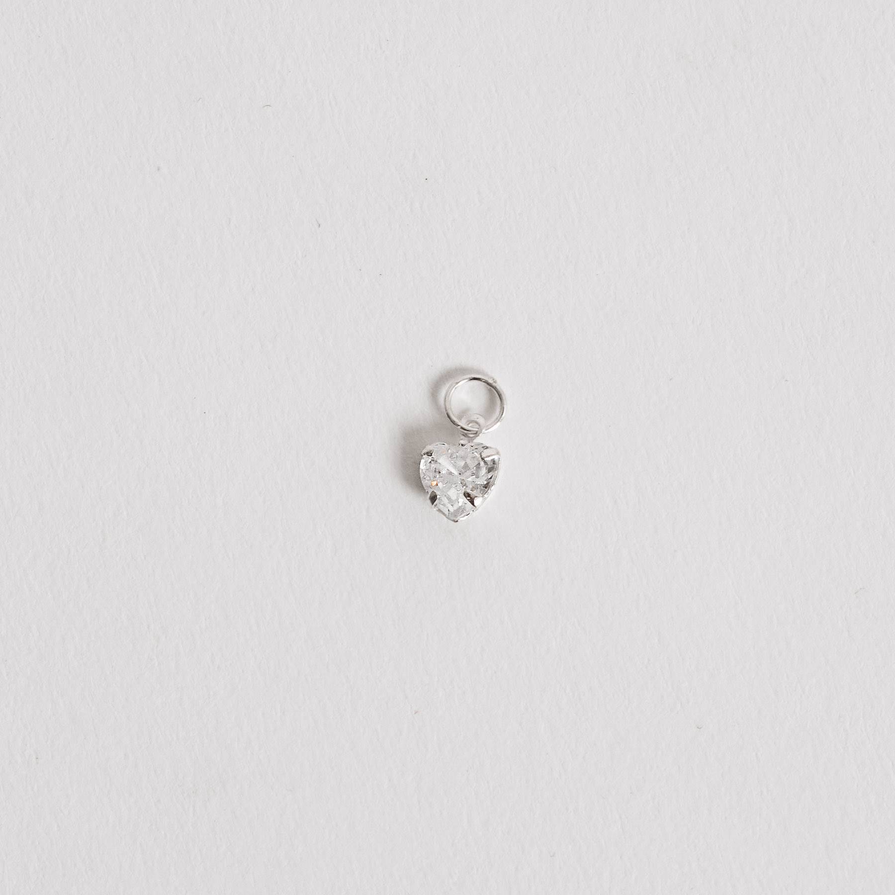 Imagem Pingente zircônia coração 6mm
