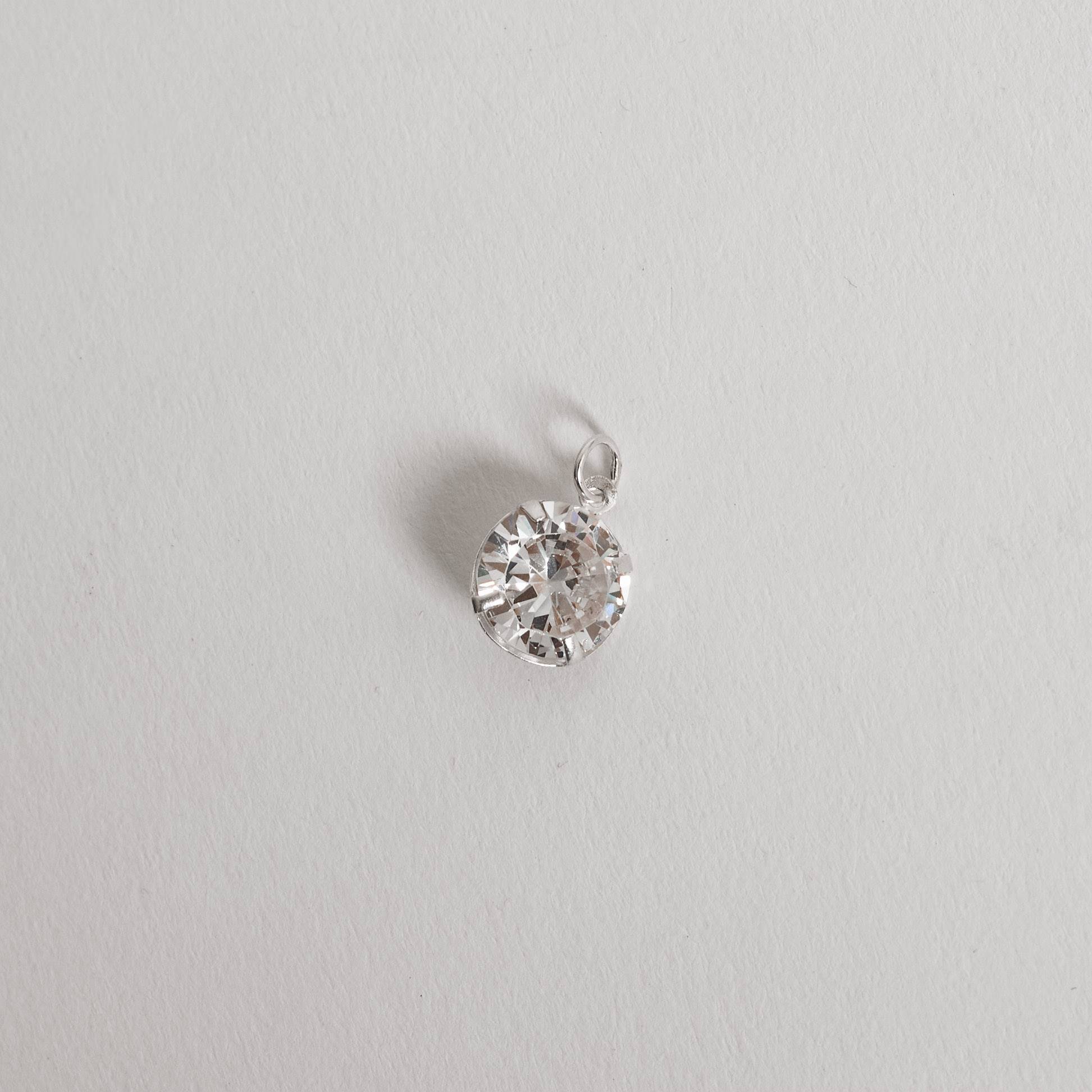 Imagem Pingente zircônia redonda 10mm