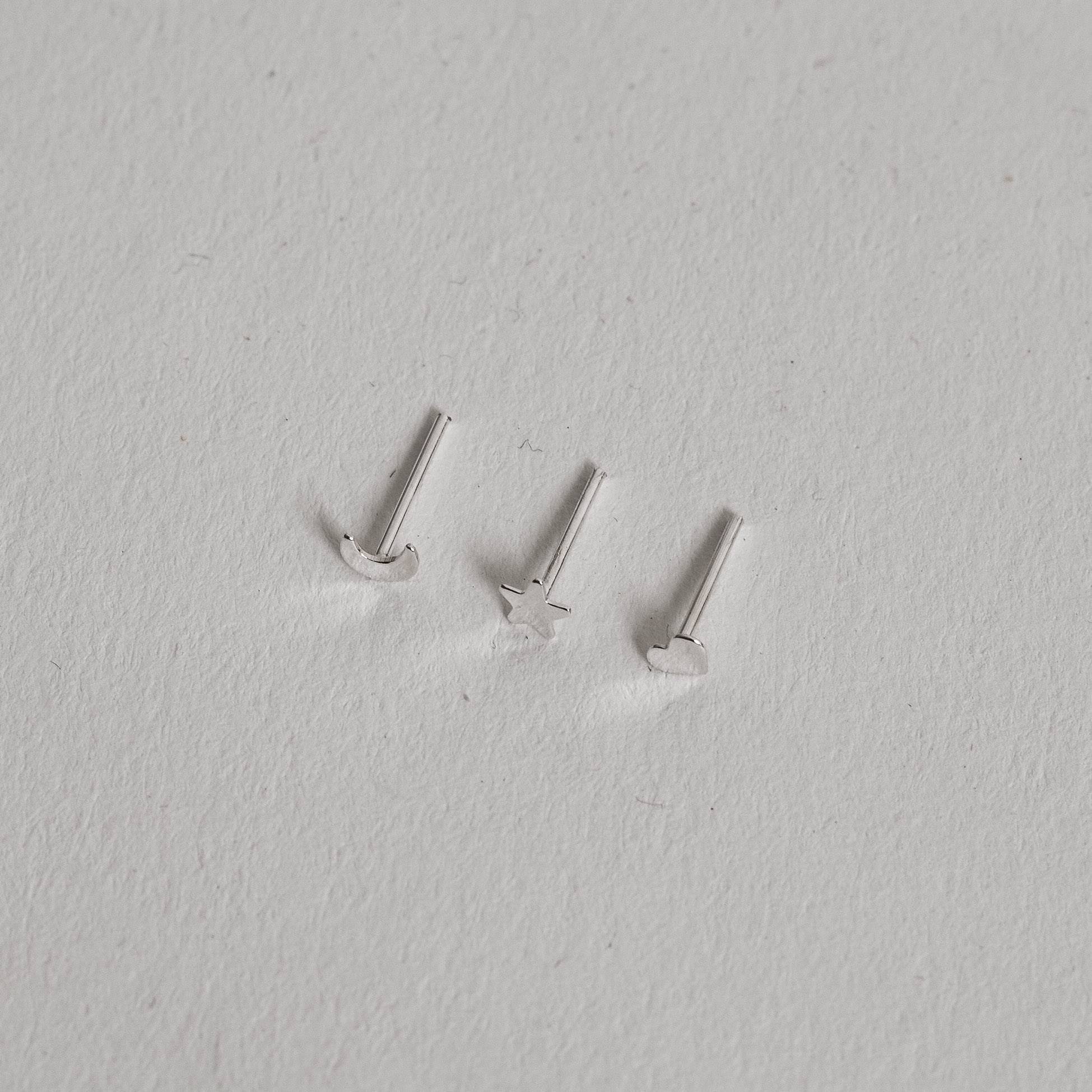 Imagem Secundária Trio lua, estrela e coração 4mm