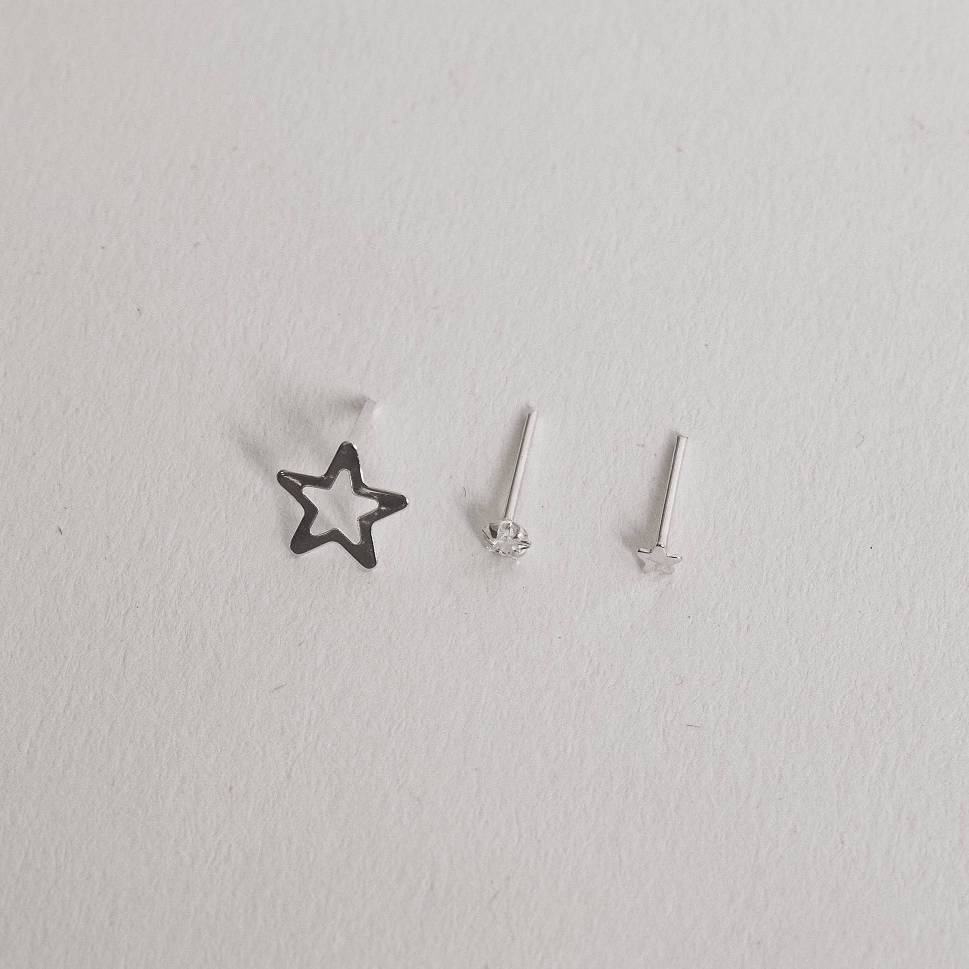 Imagem Secundária Trio estrelas lisa, zircônia e vazada