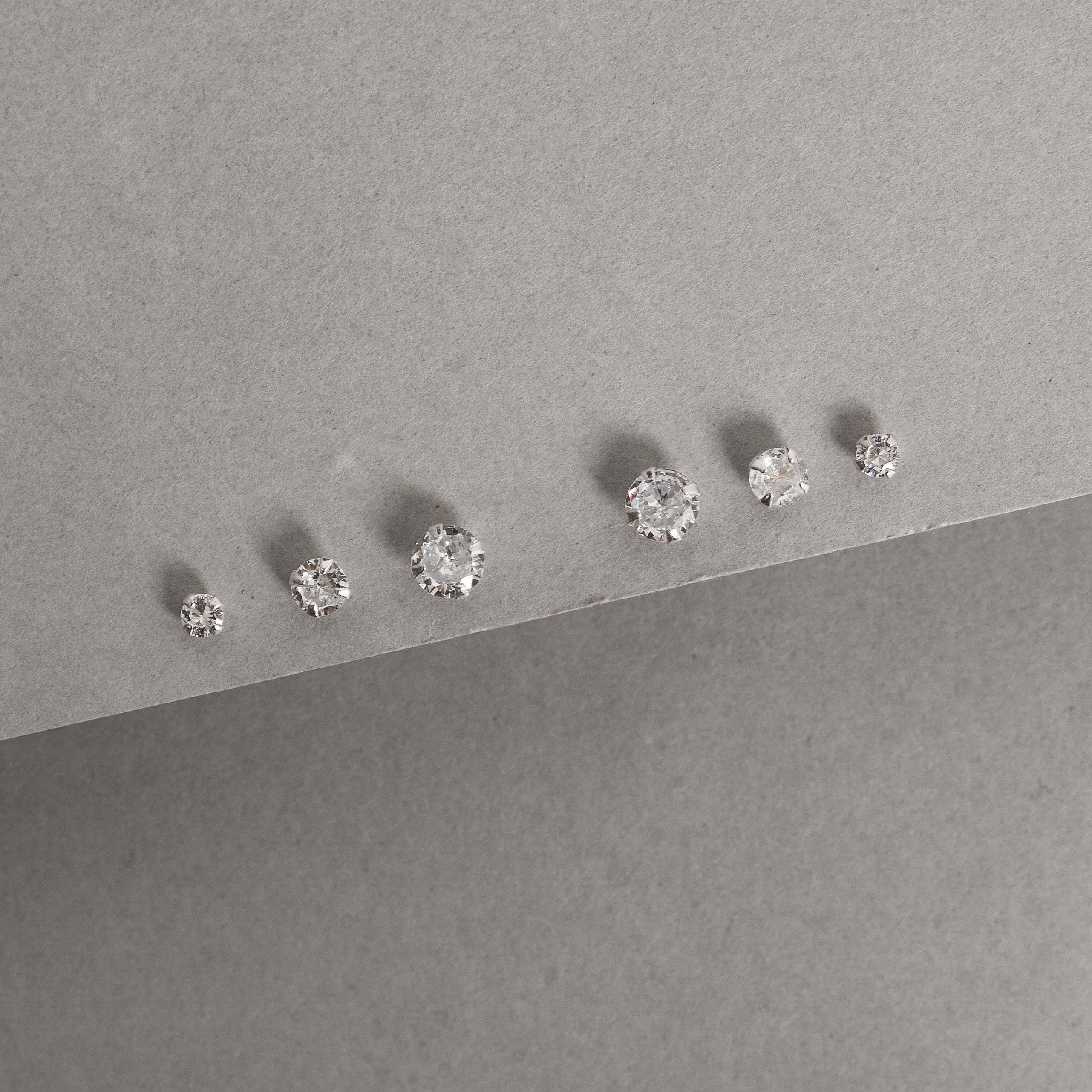 Imagem Secundária Trio zircônia redonda 3, 4 e 5mm cristal