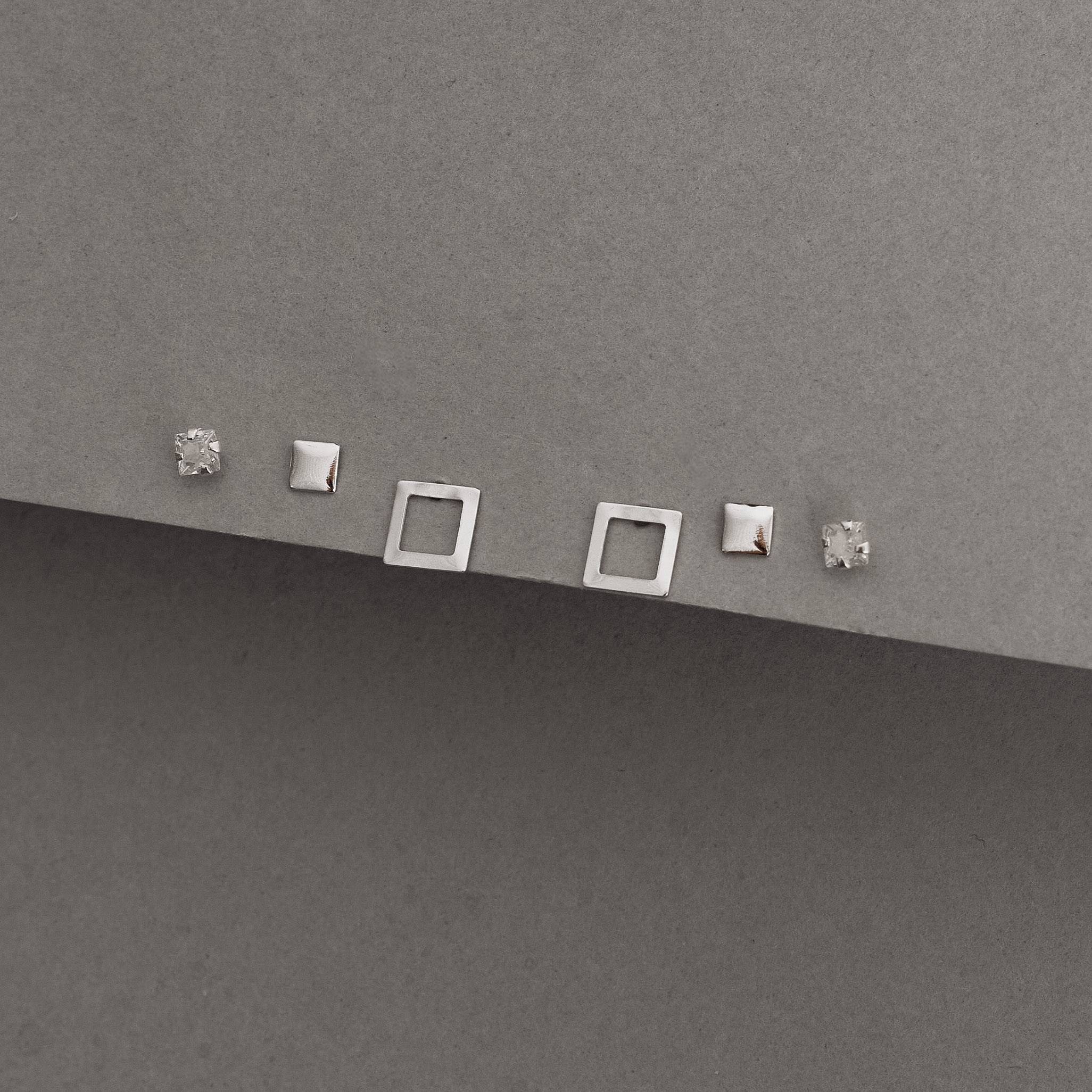 Imagem Trio quadrados com zircônia