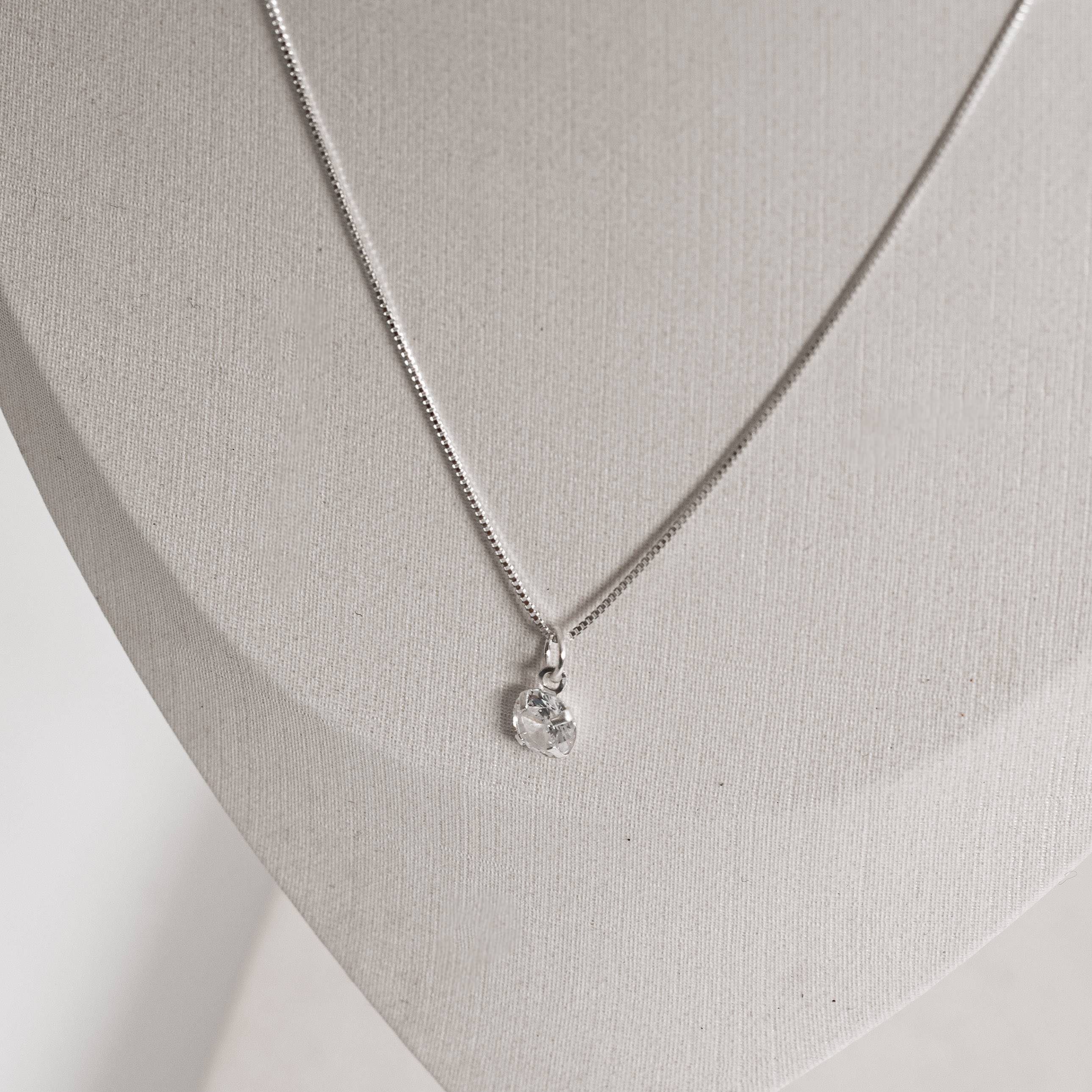 Colar pingente zircônia 5mm 40cm