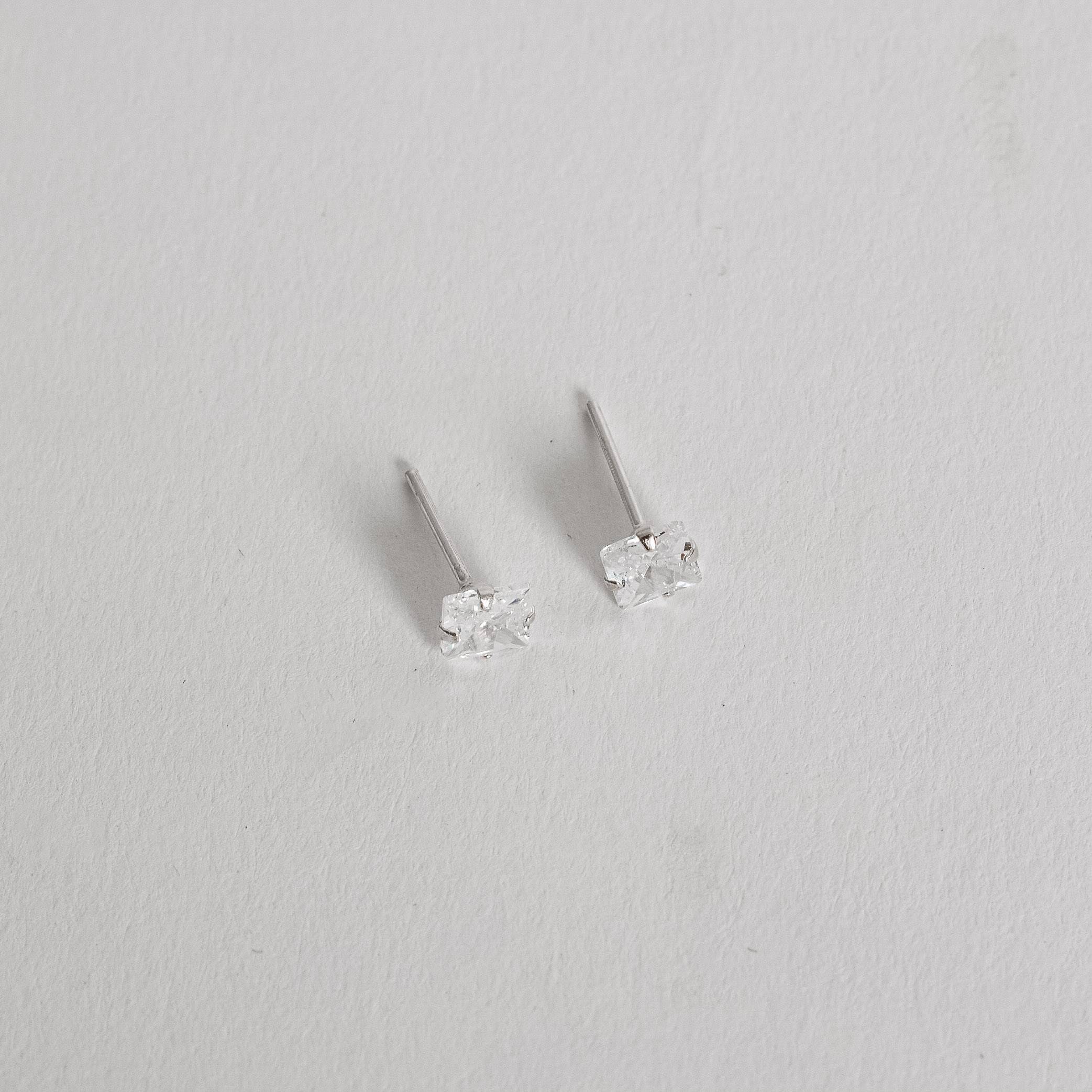 Imagem Secundária Brinco zircônia quadrada cristal 5mm