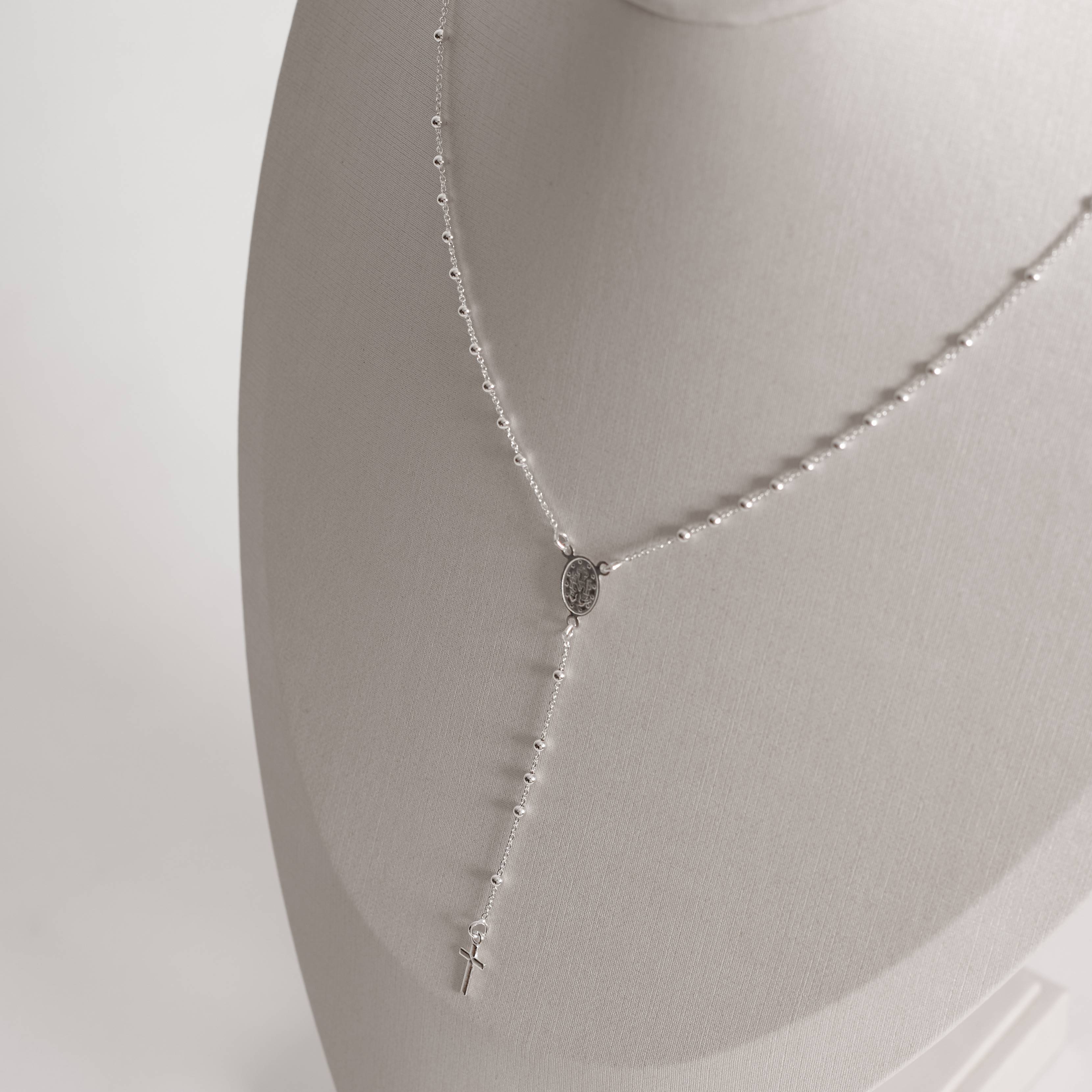 Imagem Secundária Terço cadeado bolas 2.5 45cm com fecho