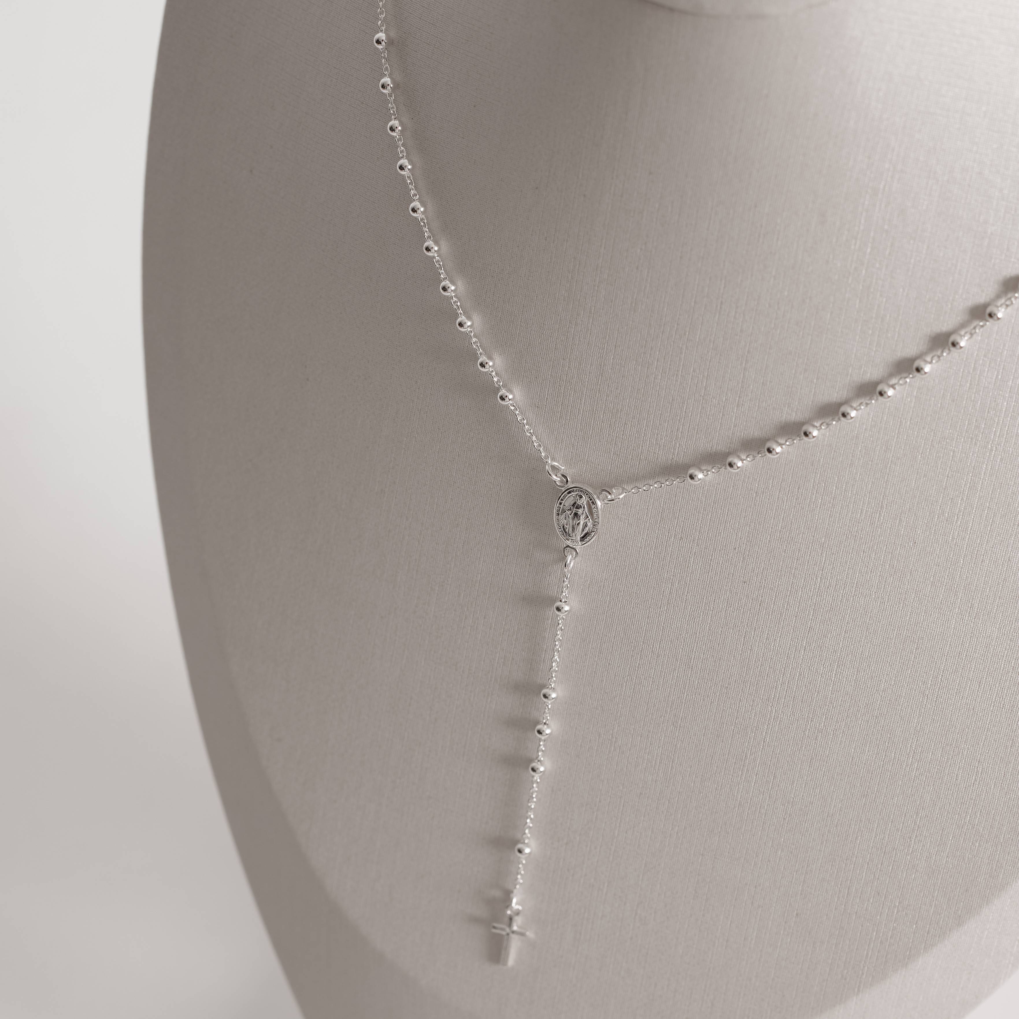 Imagem Terço cadeado bolas 3mm 45cm com fecho