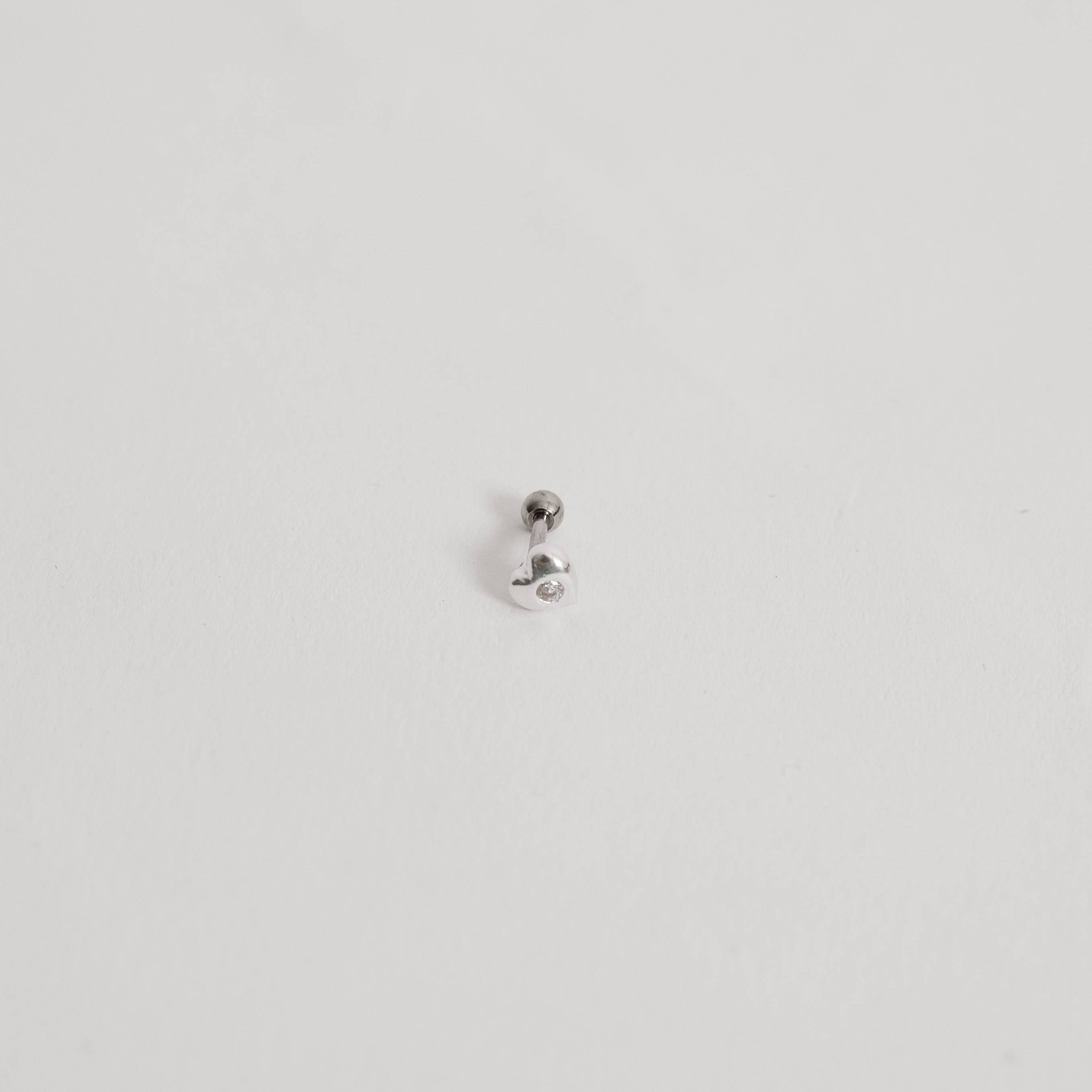 Imagem Secundária Piercing haste coração com zircônia 5mm