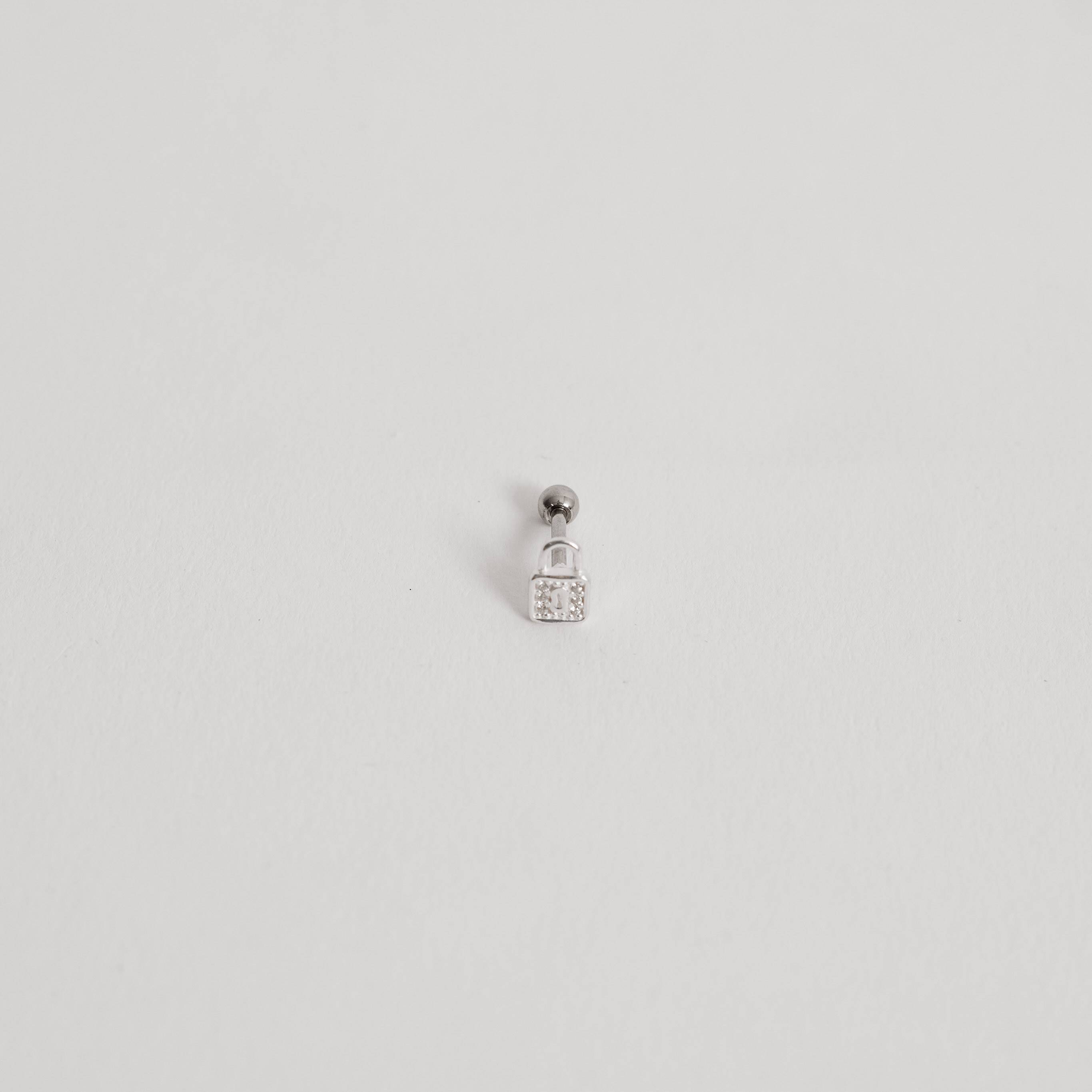 Imagem Secundária Piercing haste cadeado cravejado 6mm