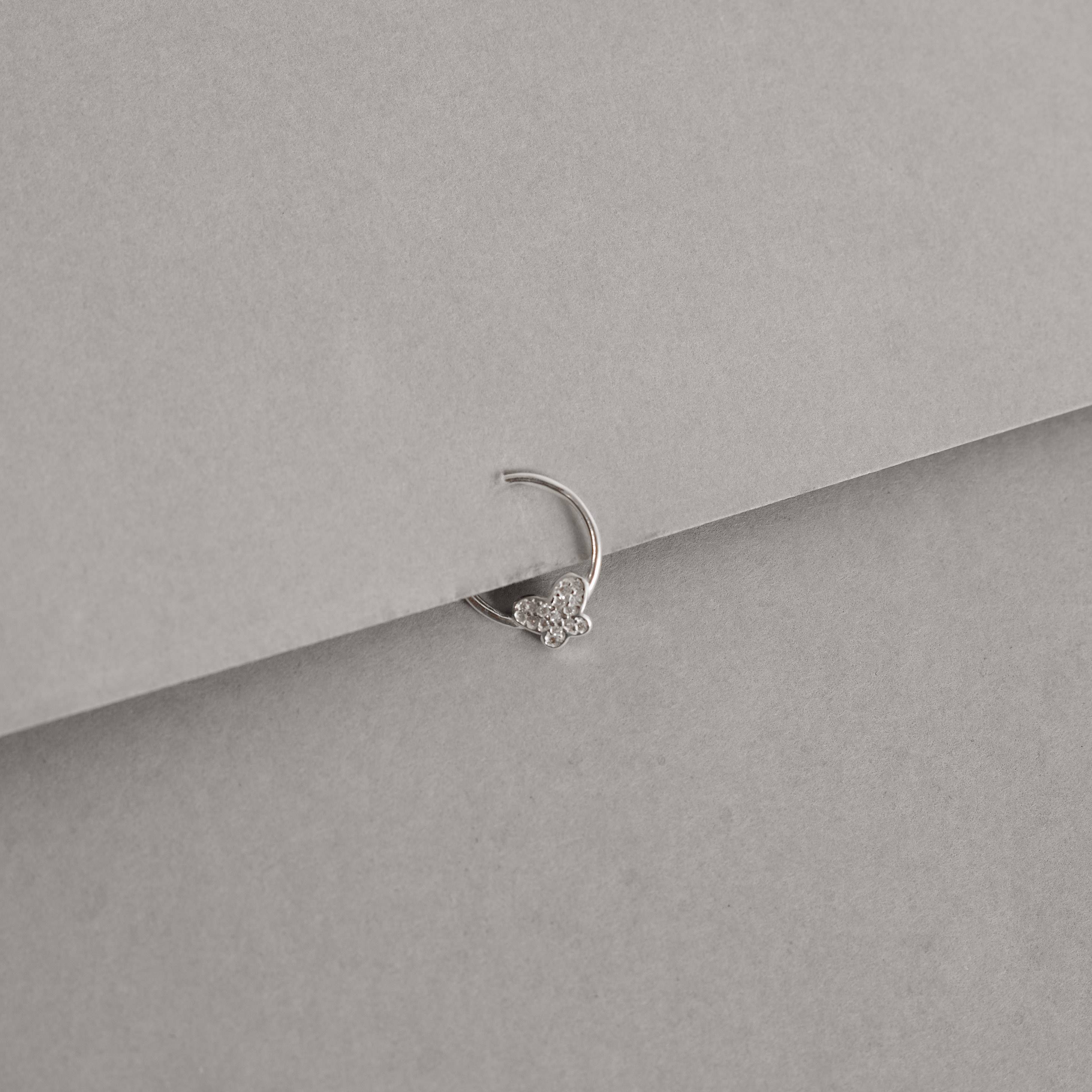 Imagem Secundária Piercing argola borboleta com zircônias 11mm