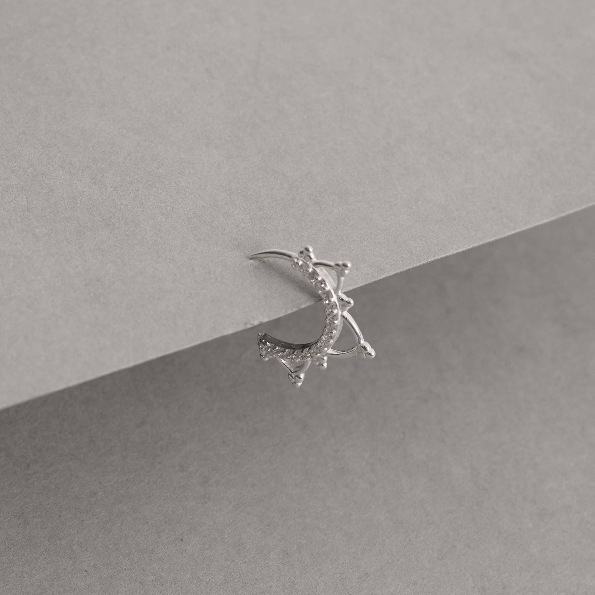 Imagem Secundária Piercing argola cravejada 10mm detalhe franja