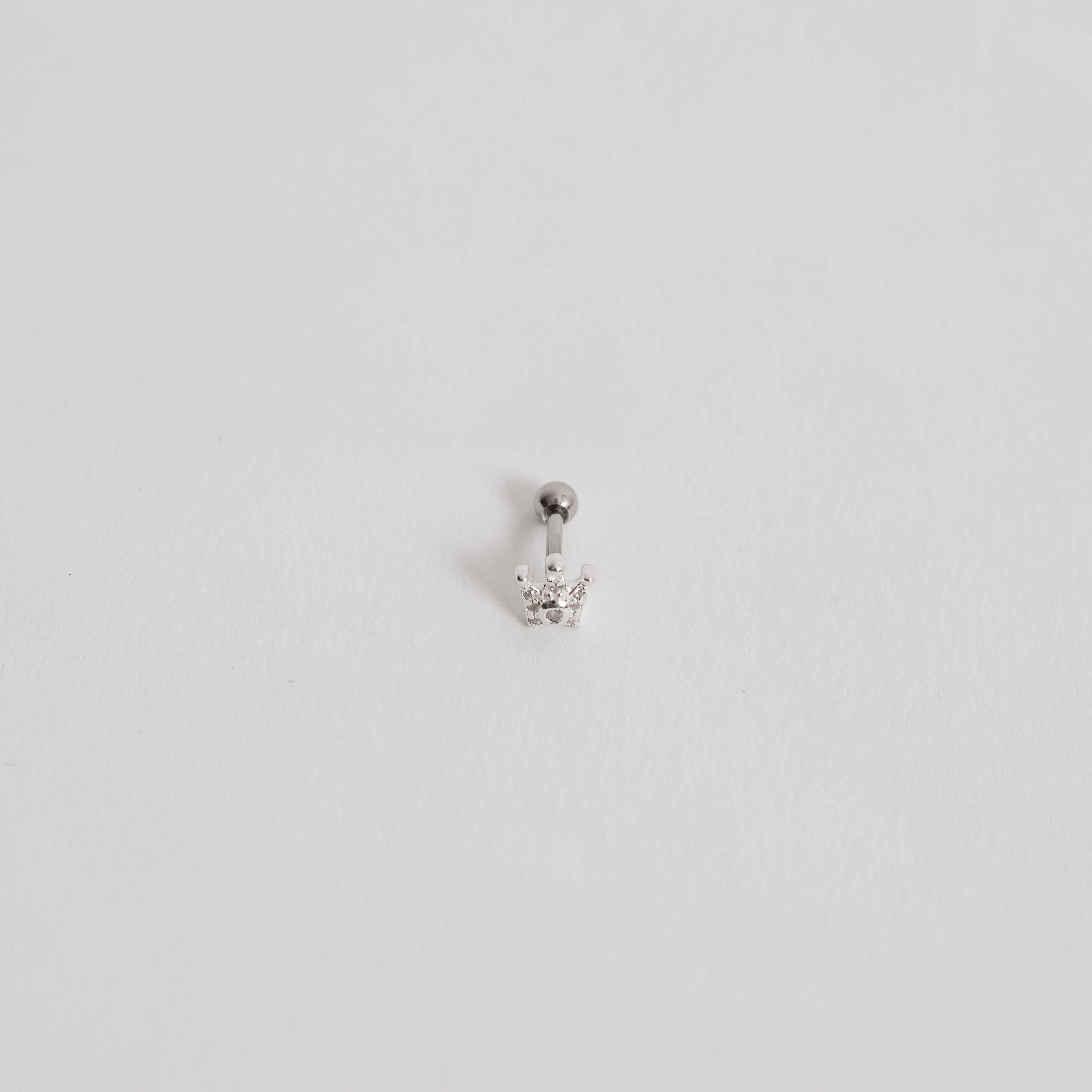 Imagem Secundária Piercing haste coroa cravejada 5mm