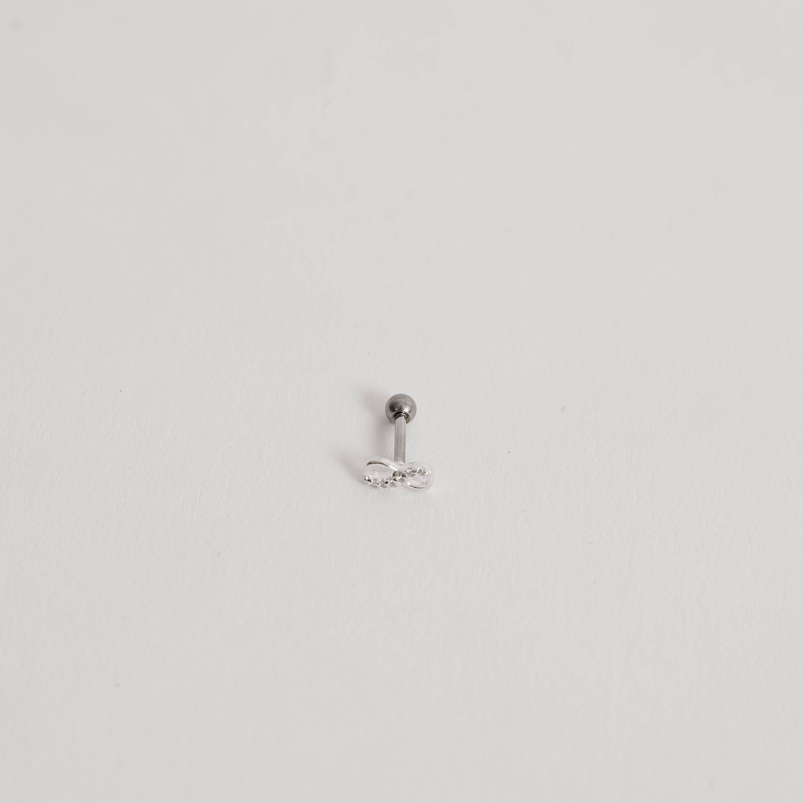 Imagem Secundária Piercing haste infinito detalhe cravejado direito 6mm