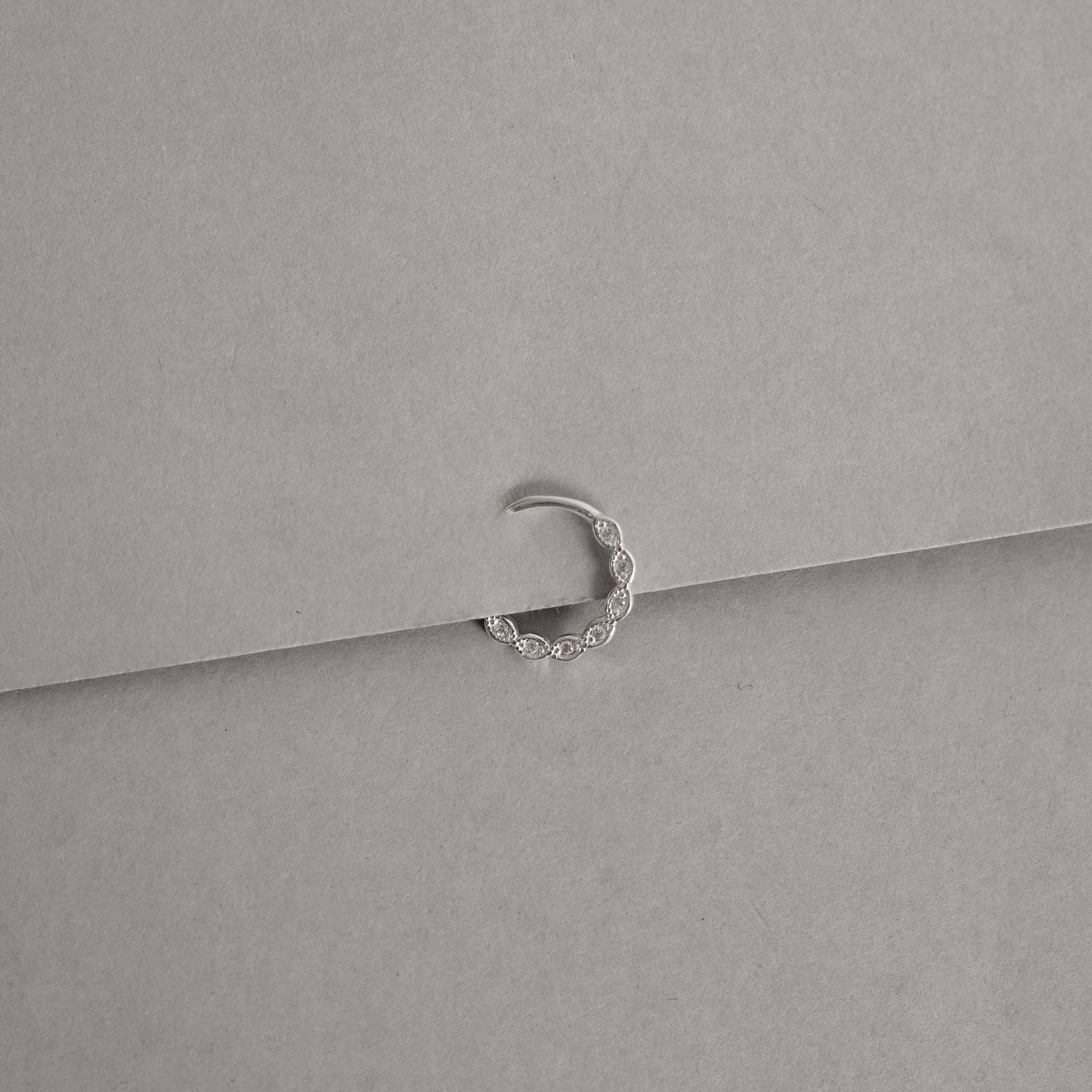 Imagem Secundária Piercing argola 10mm detalhes zircônias