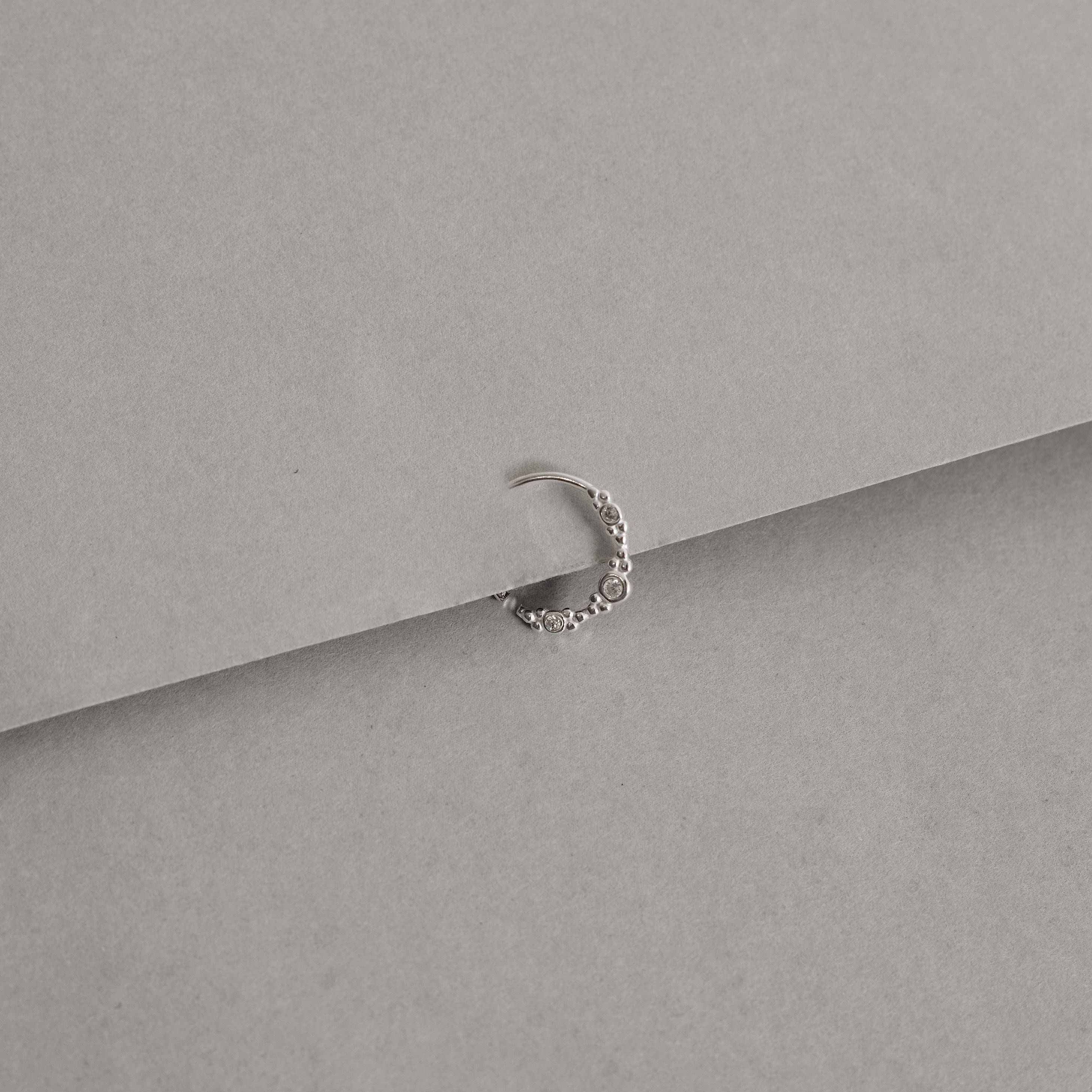 Imagem Secundária Piercing argola 11mm 3 círculos com zircônias