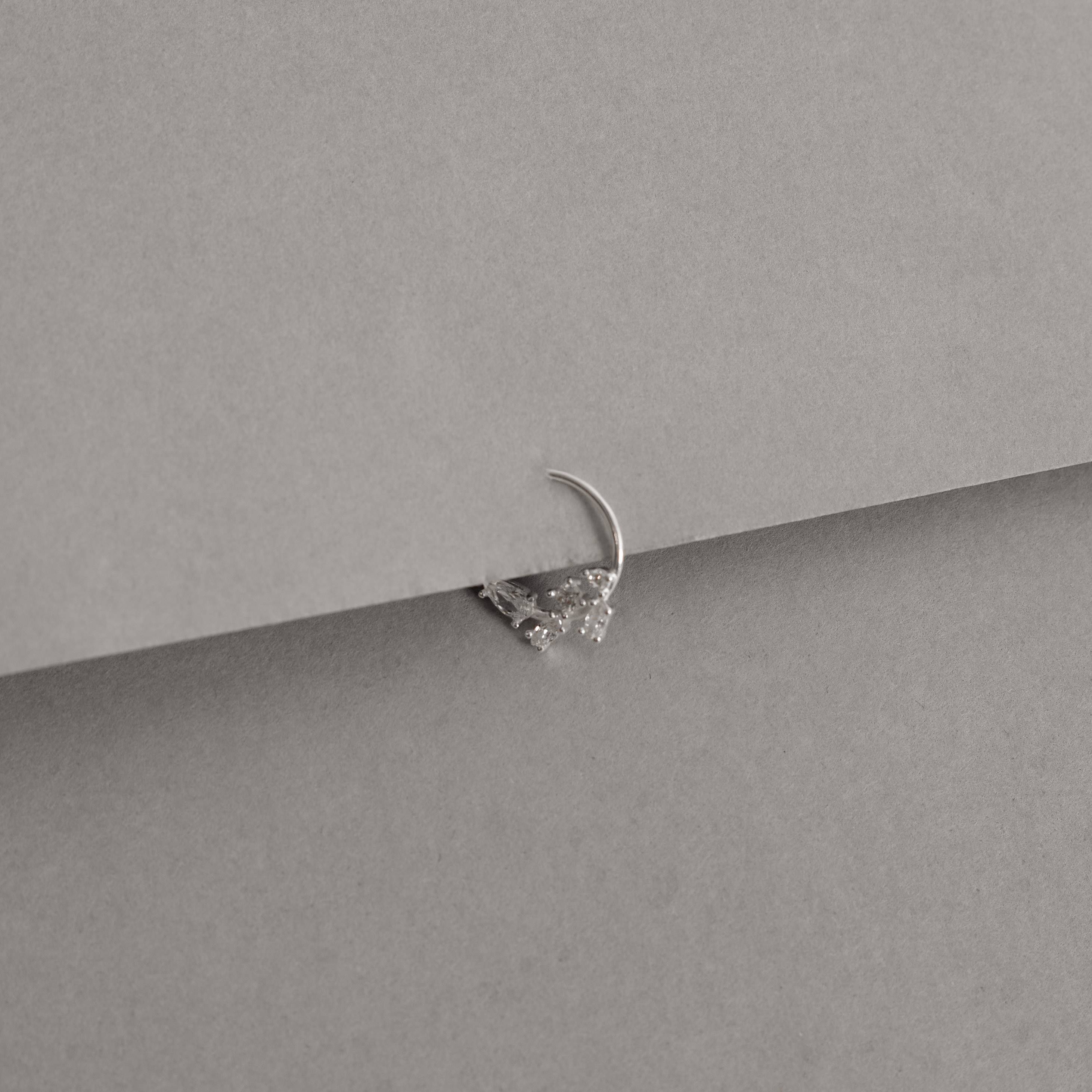 Imagem Secundária Piercing argola zircônias gota, navete e redonda 11mm