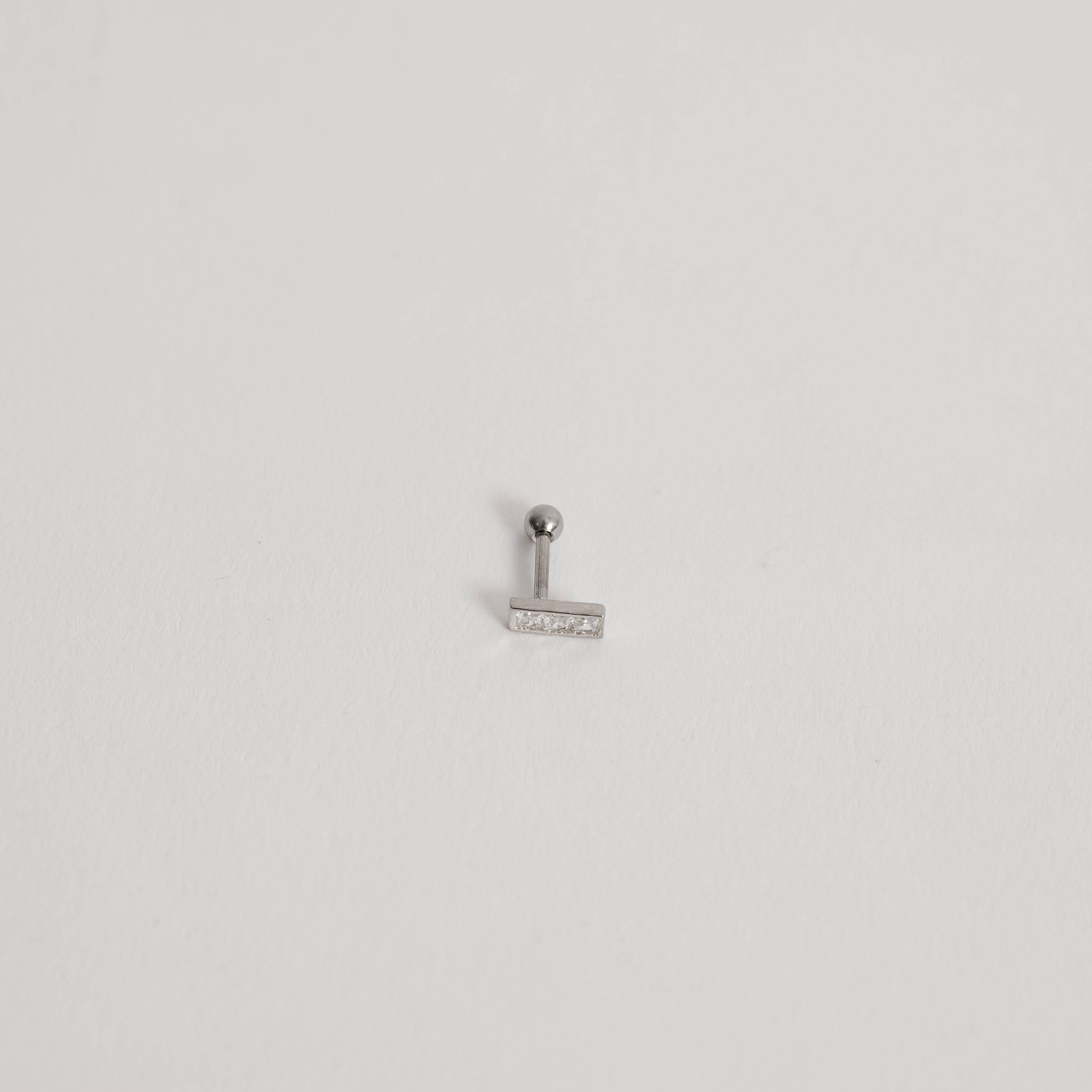 Imagem Secundária Piercing haste palito cravejado 7mm