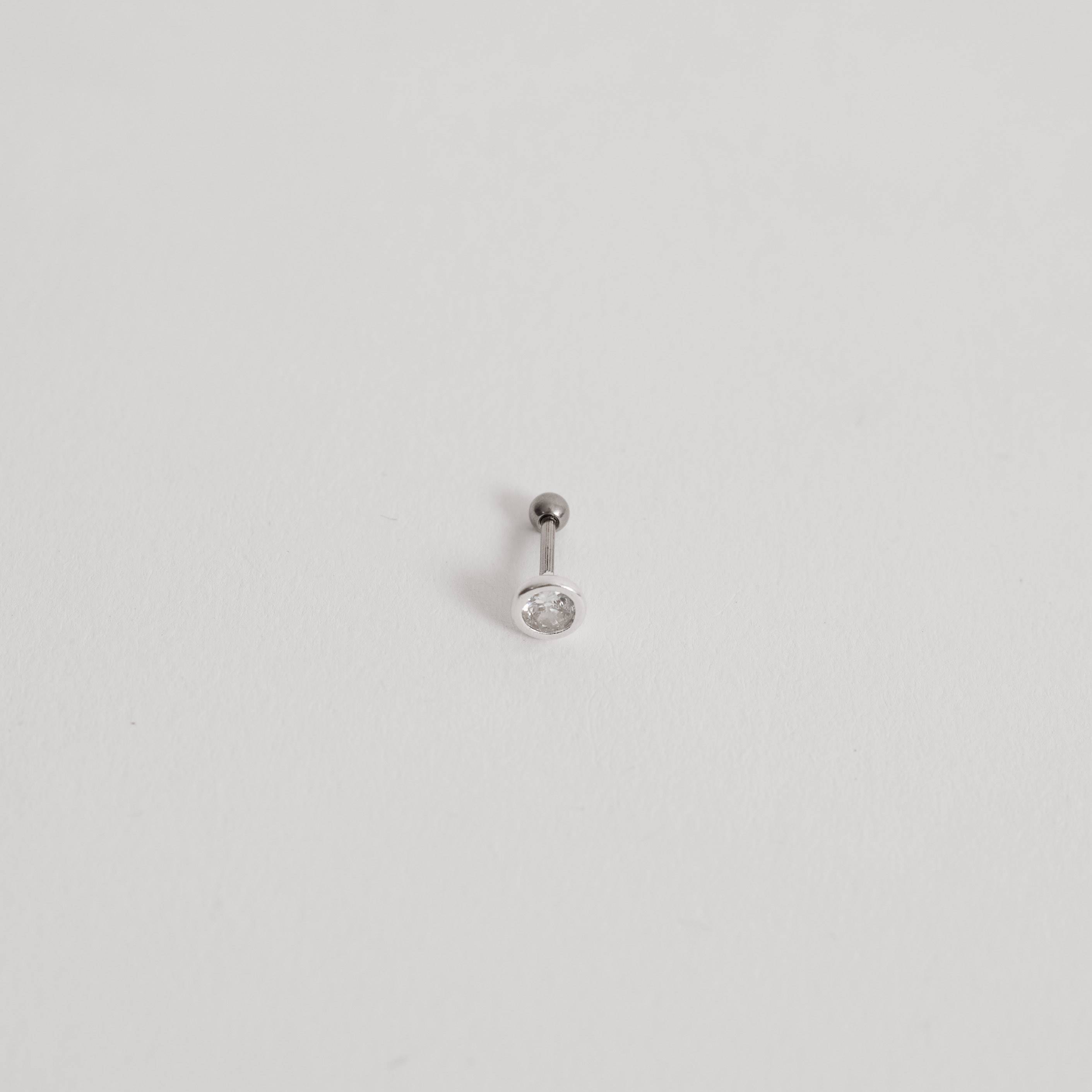 Imagem Secundária Piercing haste zircônia embutida 6mm