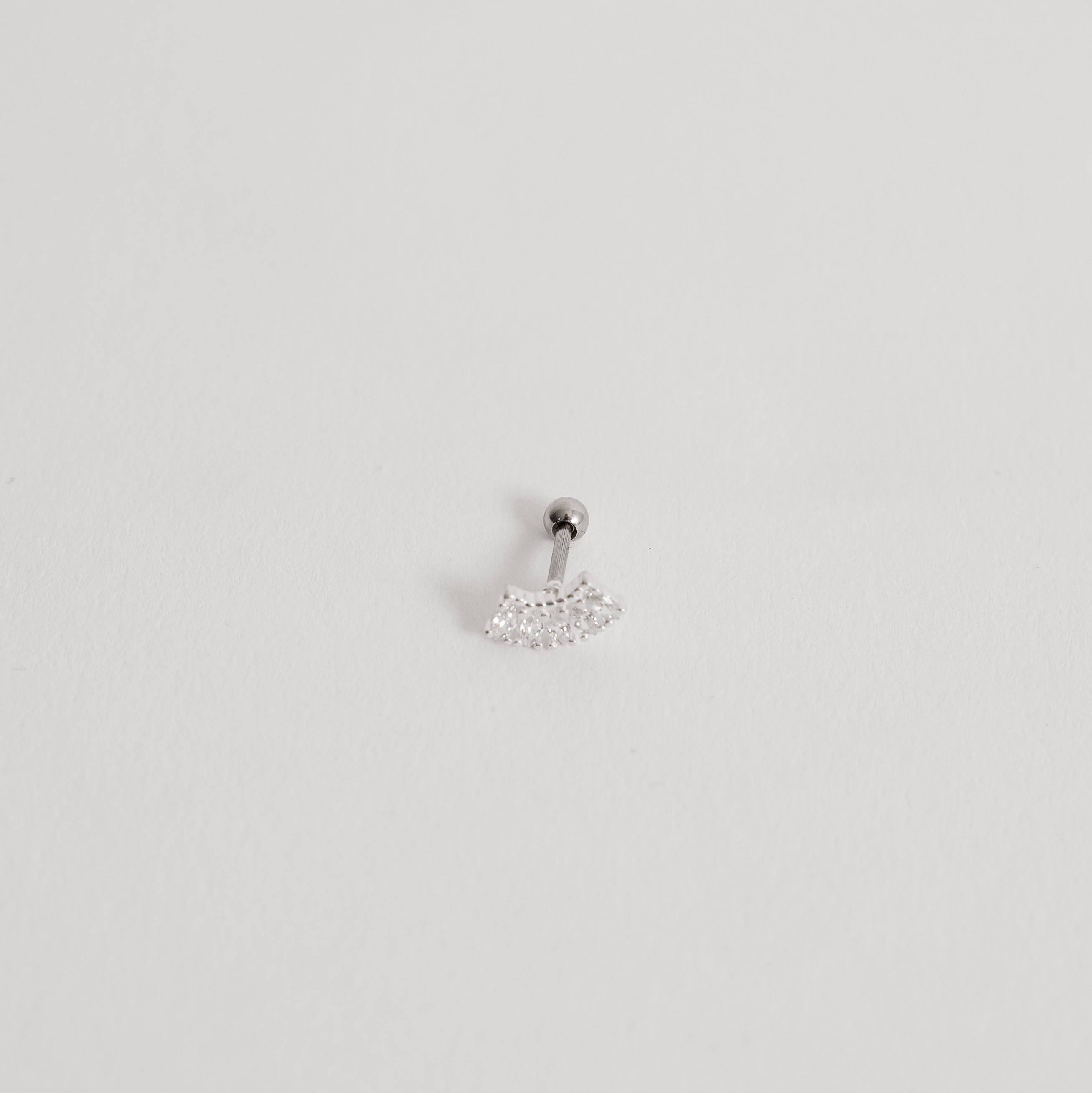 Imagem Secundária Piercing haste zircônias navetes 9mm