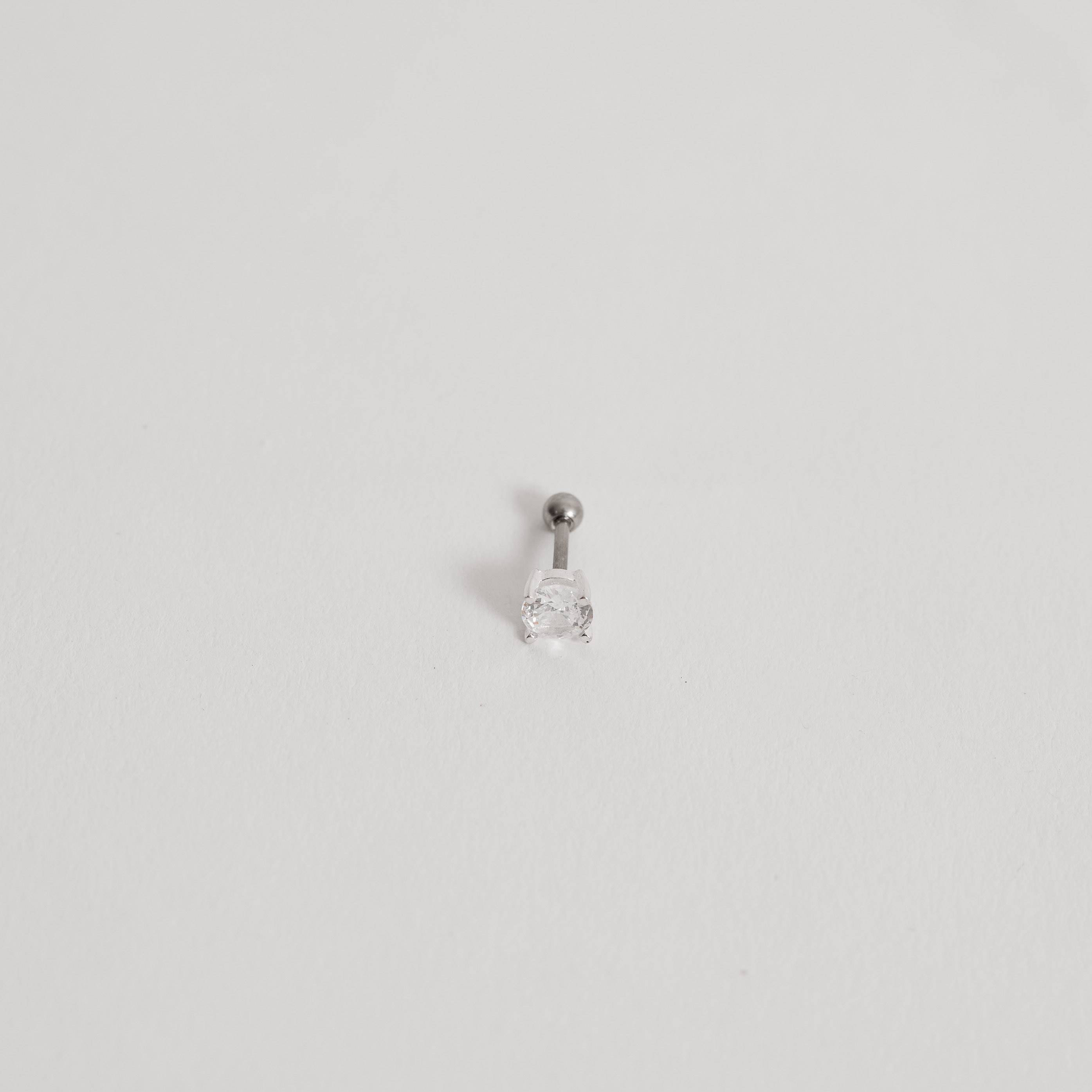 Imagem Secundária Piercing haste zircônia redonda 5mm