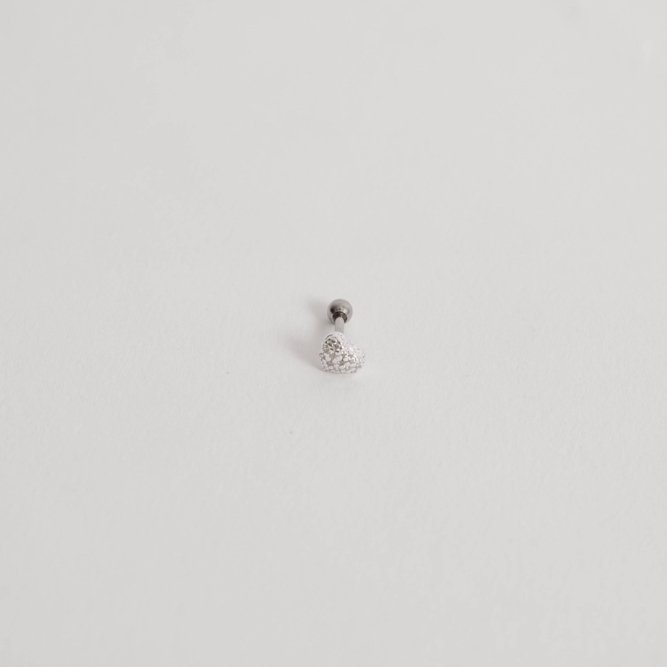 Imagem Secundária Piercing haste coração cravejado 6mm