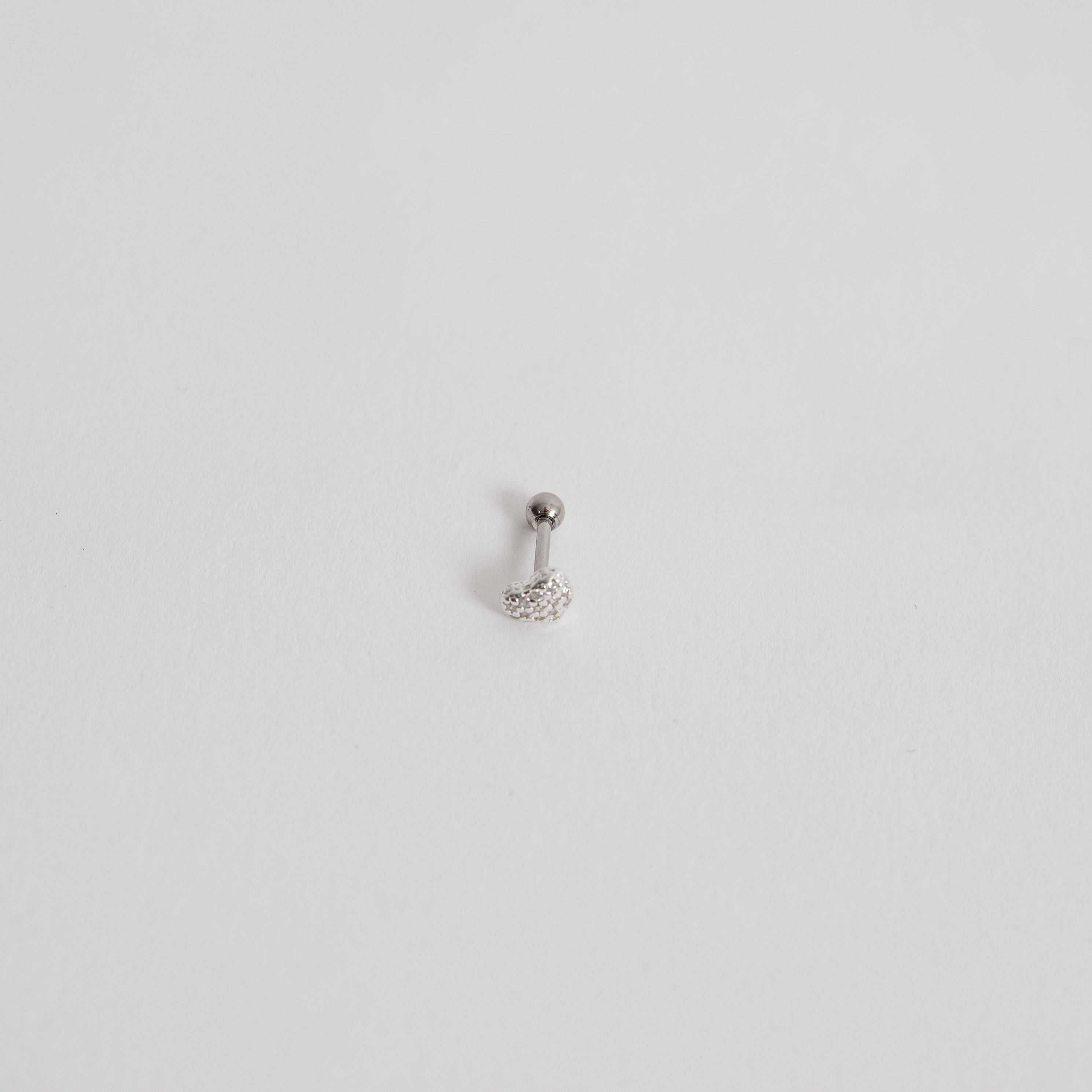 Imagem Secundária Piercing haste coração todo cravejado 6mm