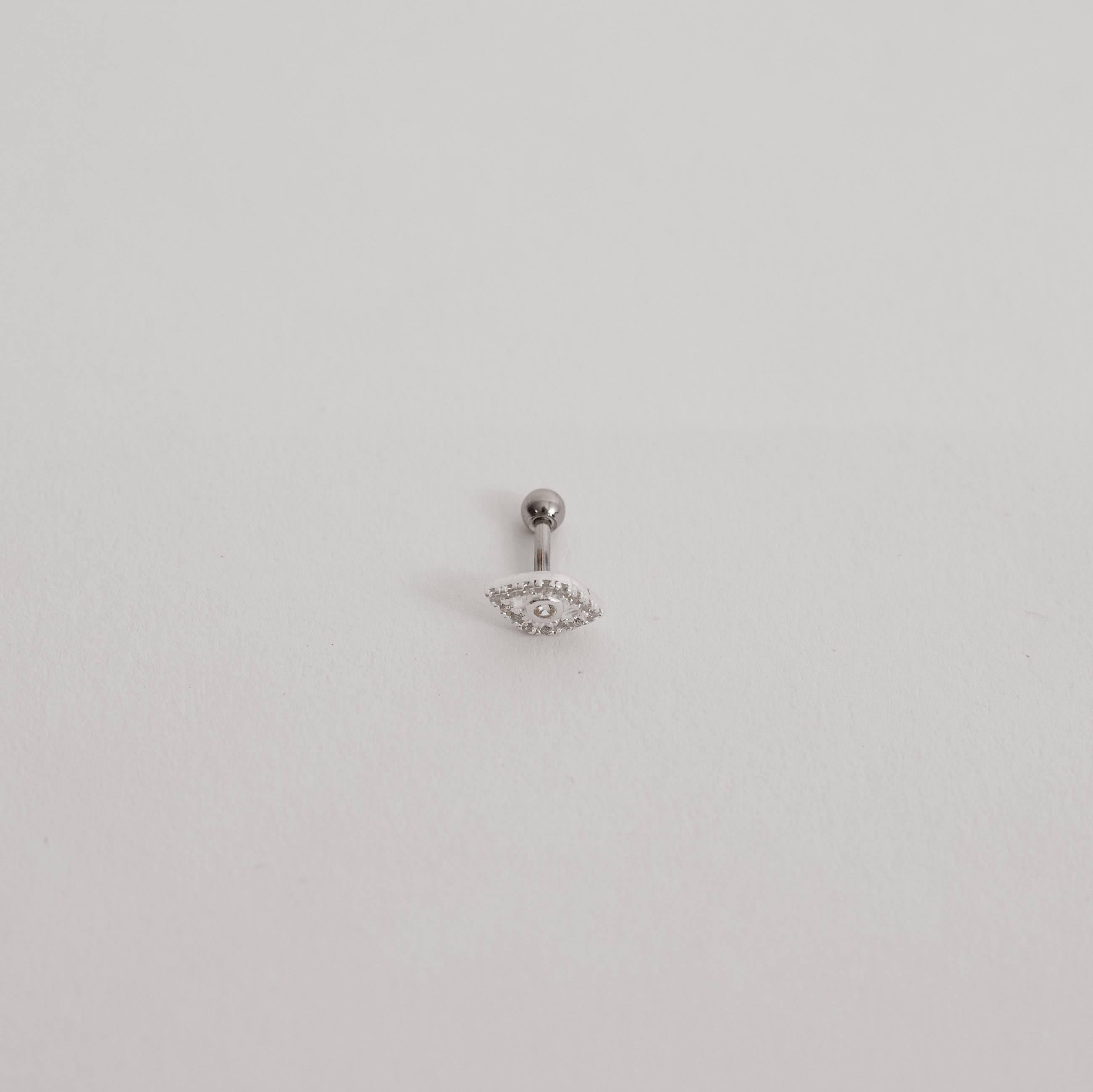 Imagem Secundária Piercing haste olho cravejado 8mm