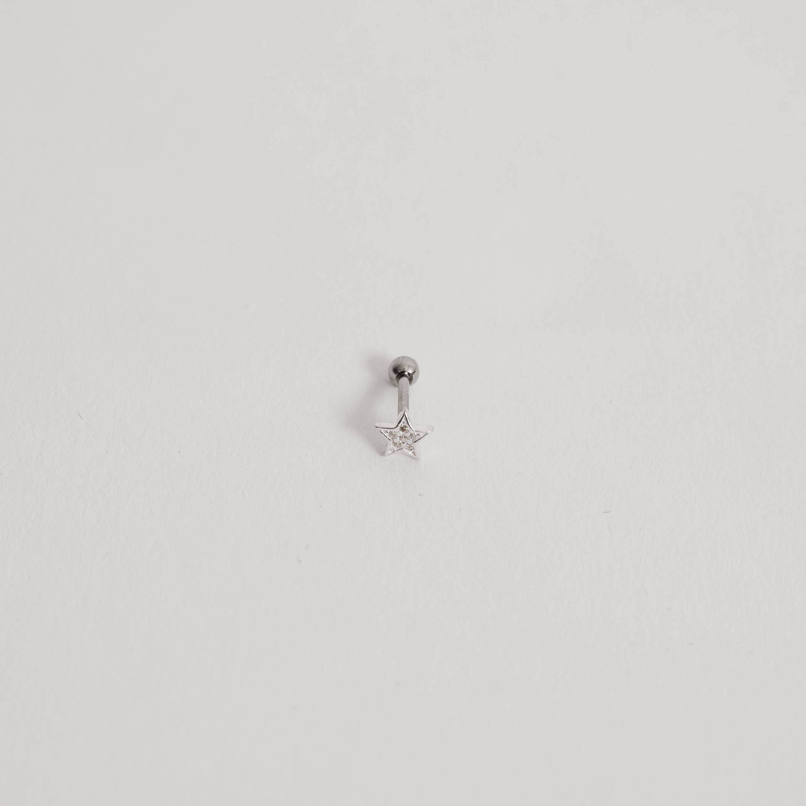 Imagem Secundária Piercing haste estrela cravejada 5mm