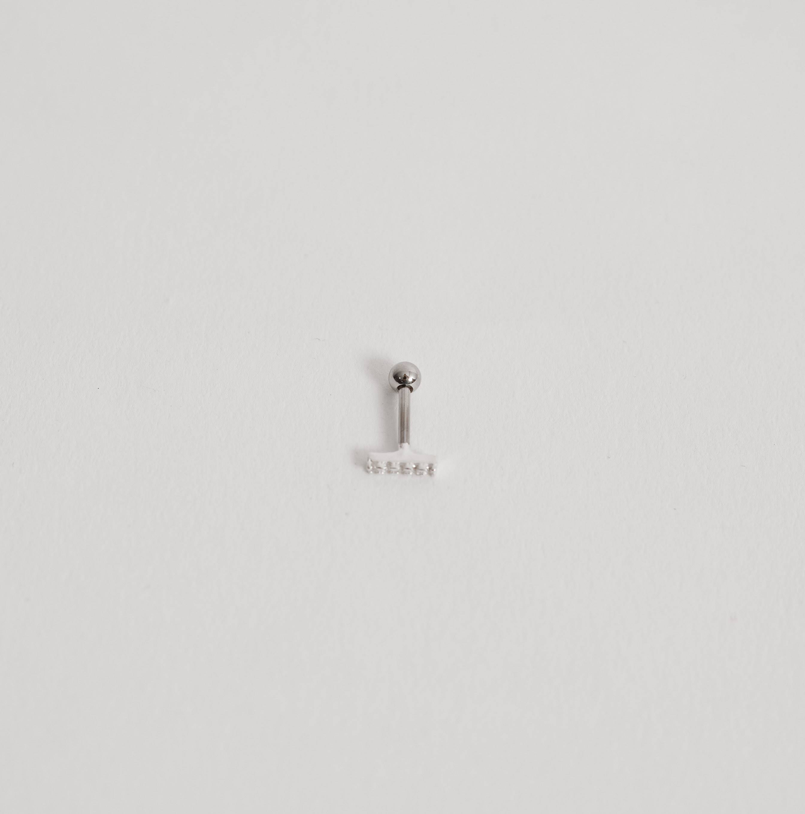 Imagem Secundária Piercing haste palito cravejado 6mm