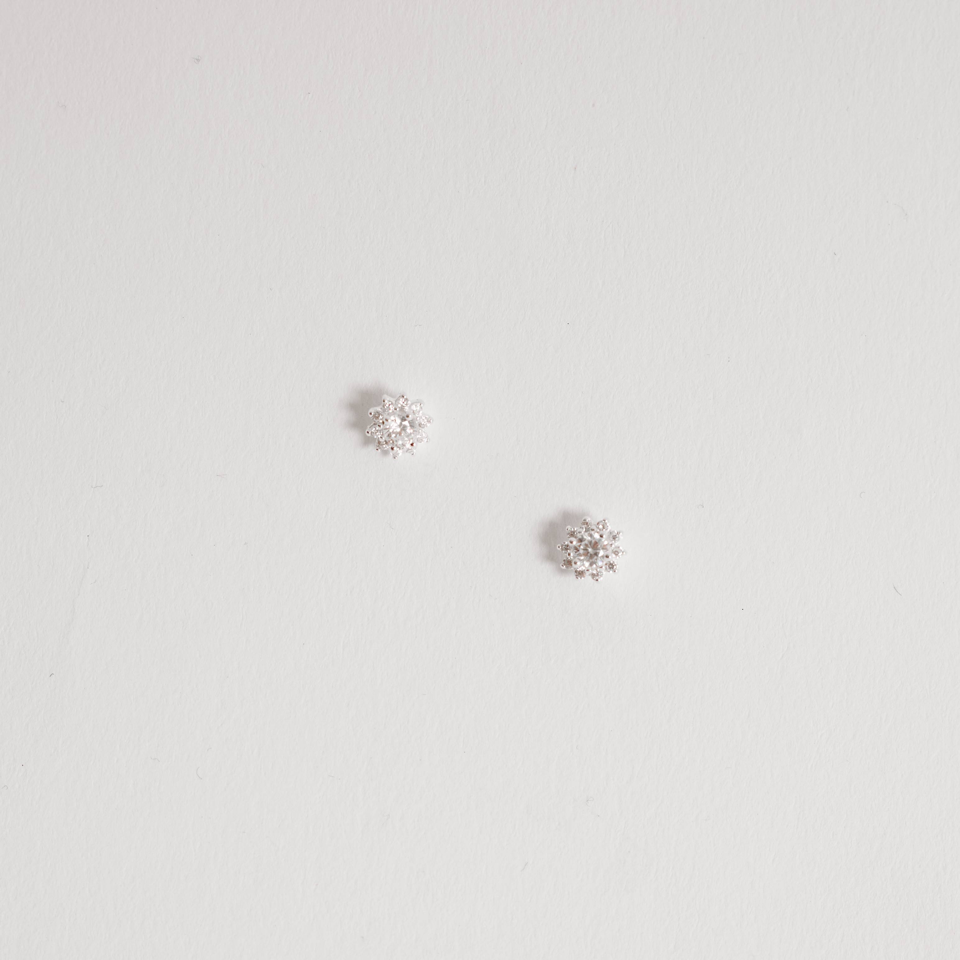 Imagem Secundária Conjunto brinco e colar flor cravejada cristal 6mm 40cm